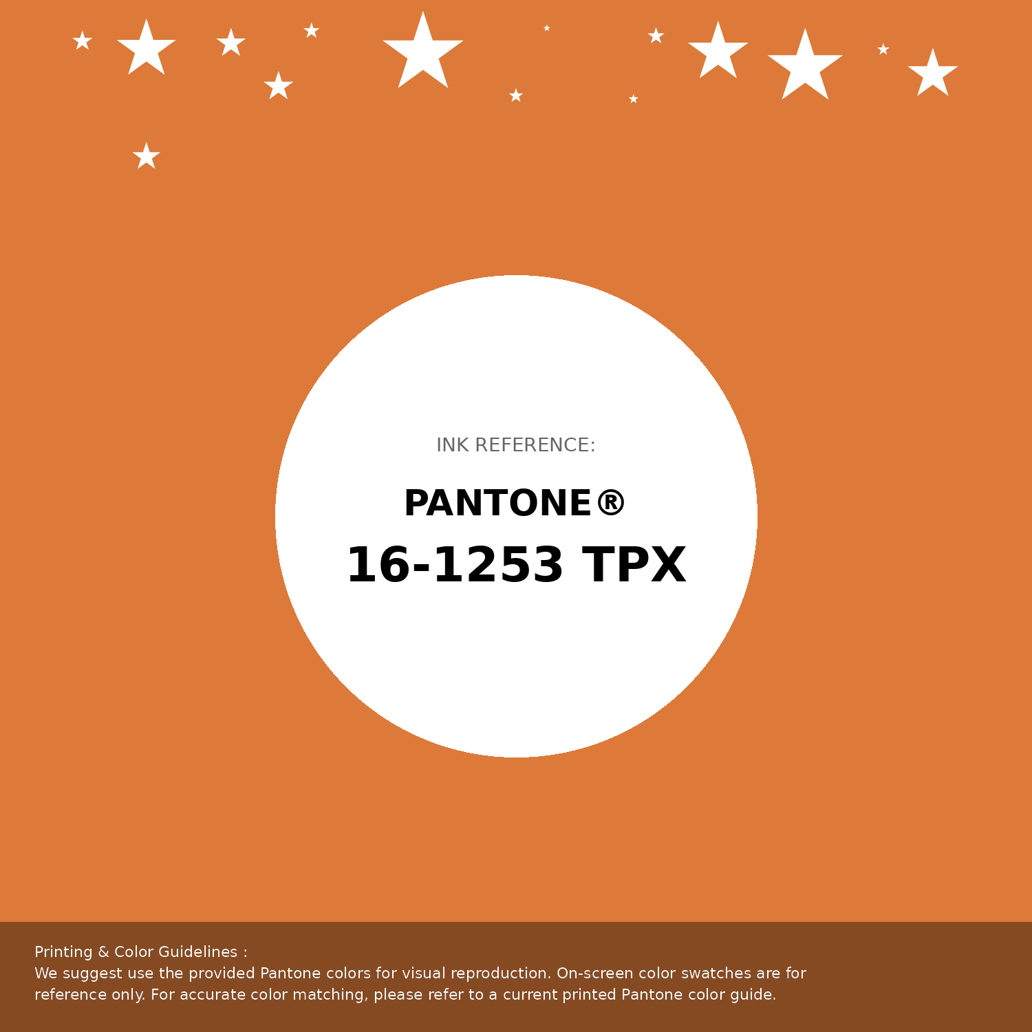 Beautiful Pantone swatch artwork featuring Pantone 16-1253 Tpx Orange Ochre Color | Hex color Code #dd7a39. Professional color swatch design perfect for designers and color enthusiasts. #pantone #colorswatch #designresource #dd7a39