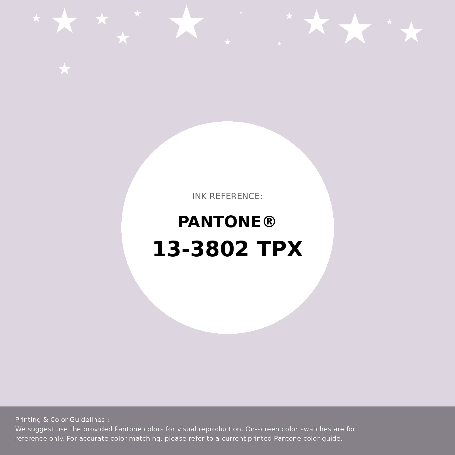 Beautiful Pantone swatch artwork featuring Pantone 13-3802 Tpx Orchid Tint Color | Hex color Code #ddd5df. Professional color swatch design perfect for designers and color enthusiasts. #pantone #colorswatch #designresource #ddd5df