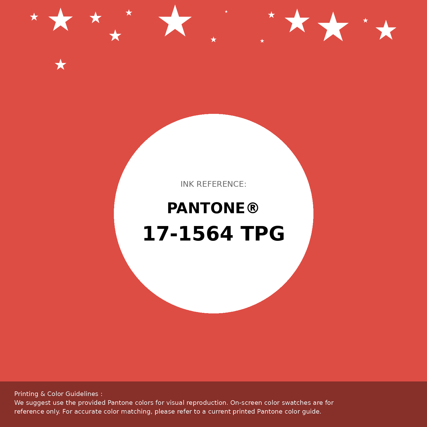 Beautiful Pantone swatch artwork featuring Pantone 17-1564 Tpg Fiesta Color | Hex color Code #de4d44. Professional color swatch design perfect for designers and color enthusiasts. #pantone #colorswatch #designresource #de4d44