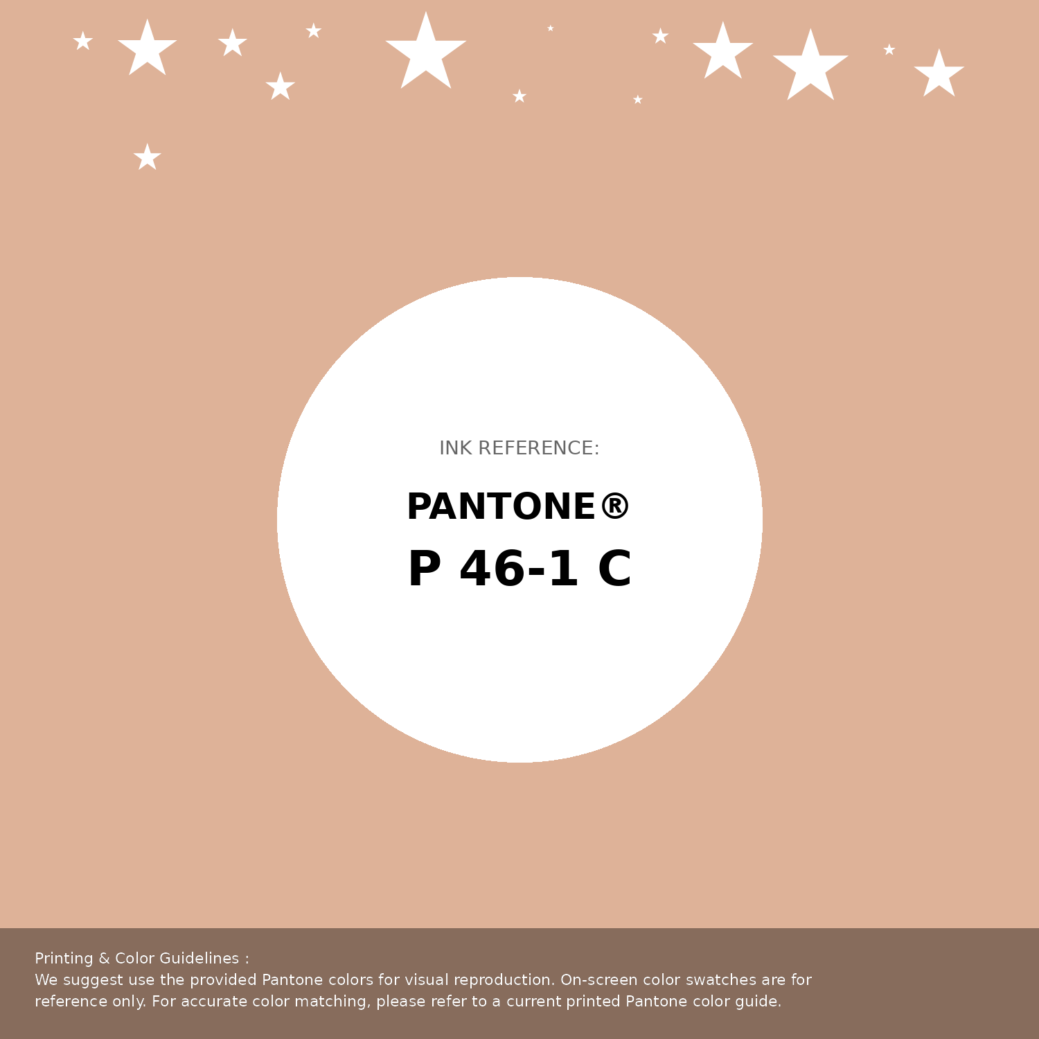 Beautiful Pantone swatch artwork featuring Pantone P 46-1 C Color | Hex color Code #deb298. Professional color swatch design perfect for designers and color enthusiasts. #pantone #colorswatch #designresource #deb298