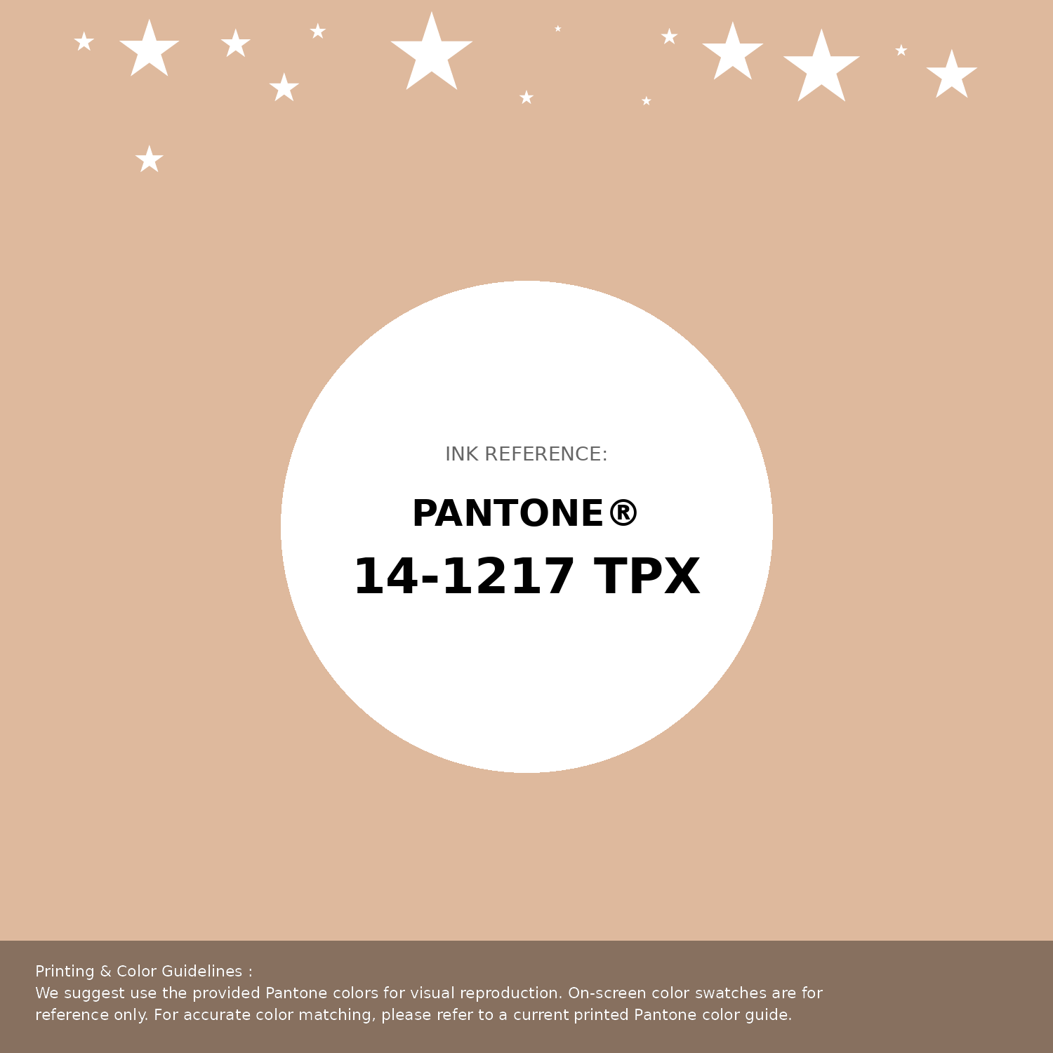 Beautiful Pantone swatch artwork featuring Pantone 14-1217 Tpx Amberlight Color | Hex color Code #deb99d. Professional color swatch design perfect for designers and color enthusiasts. #pantone #colorswatch #designresource #deb99d