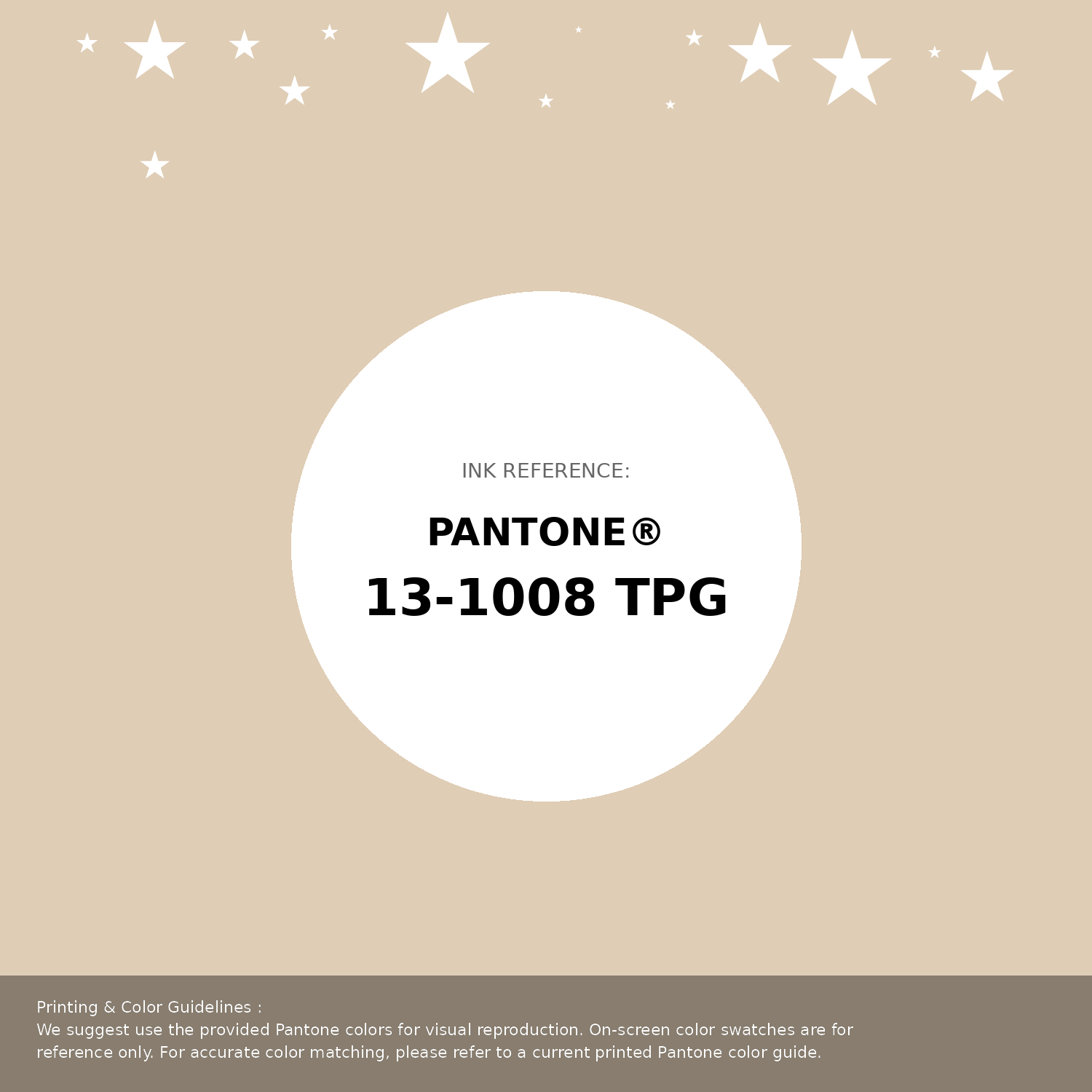 Beautiful Pantone swatch artwork featuring Pantone 13-1008 Tpg Bleached Sand Color | Hex color Code #dfcdb5. Professional color swatch design perfect for designers and color enthusiasts. #pantone #colorswatch #designresource #dfcdb5