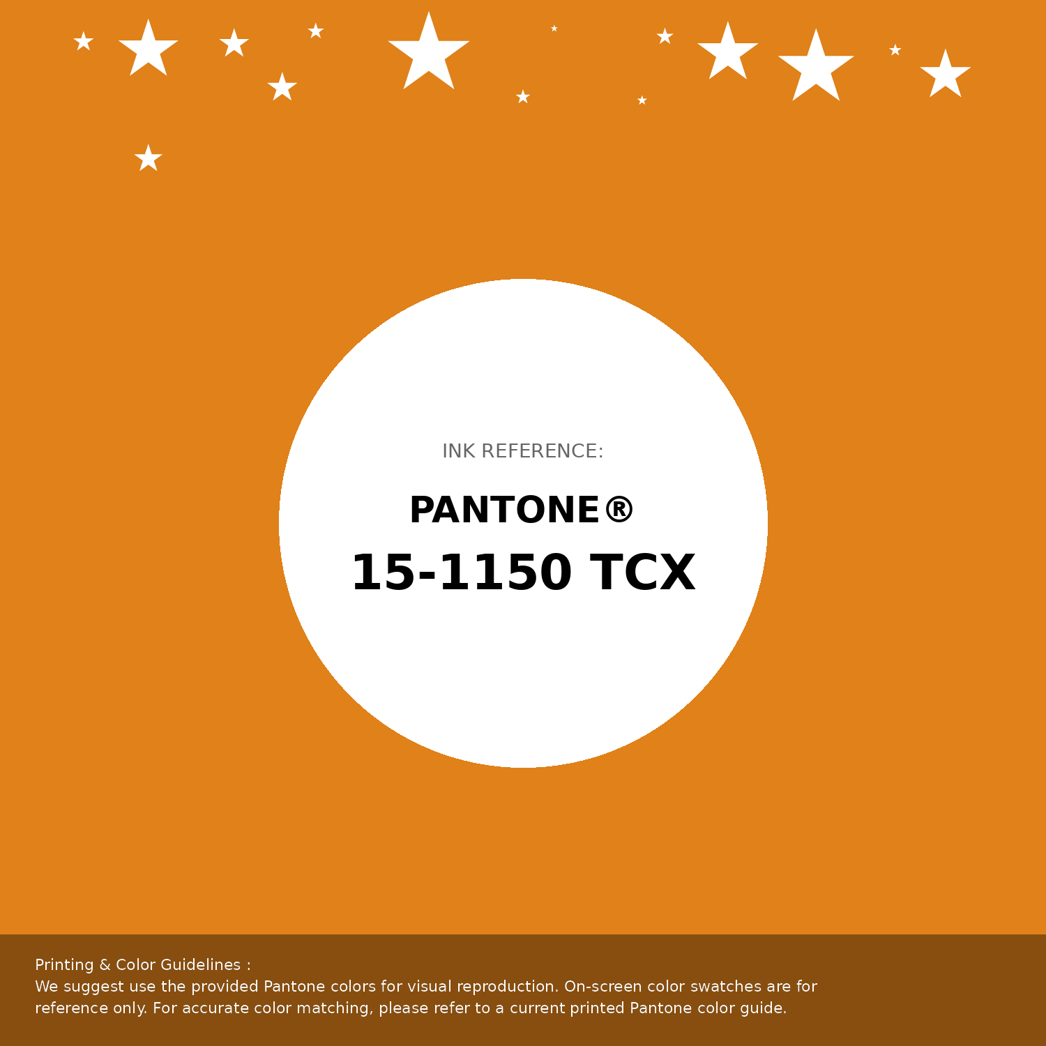 Beautiful Pantone swatch artwork featuring Pantone 15-1150 Tcx Dark Cheddar Color | Hex color Code #e08119. Professional color swatch design perfect for designers and color enthusiasts. #pantone #colorswatch #designresource #e08119