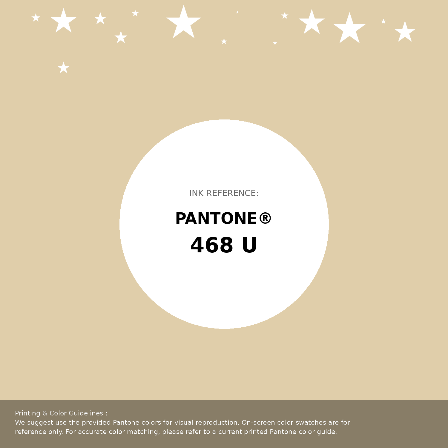 Beautiful Pantone swatch artwork featuring Pantone 468 U Color | Hex color Code #e0ceaa. Professional color swatch design perfect for designers and color enthusiasts. #pantone #colorswatch #designresource #e0ceaa