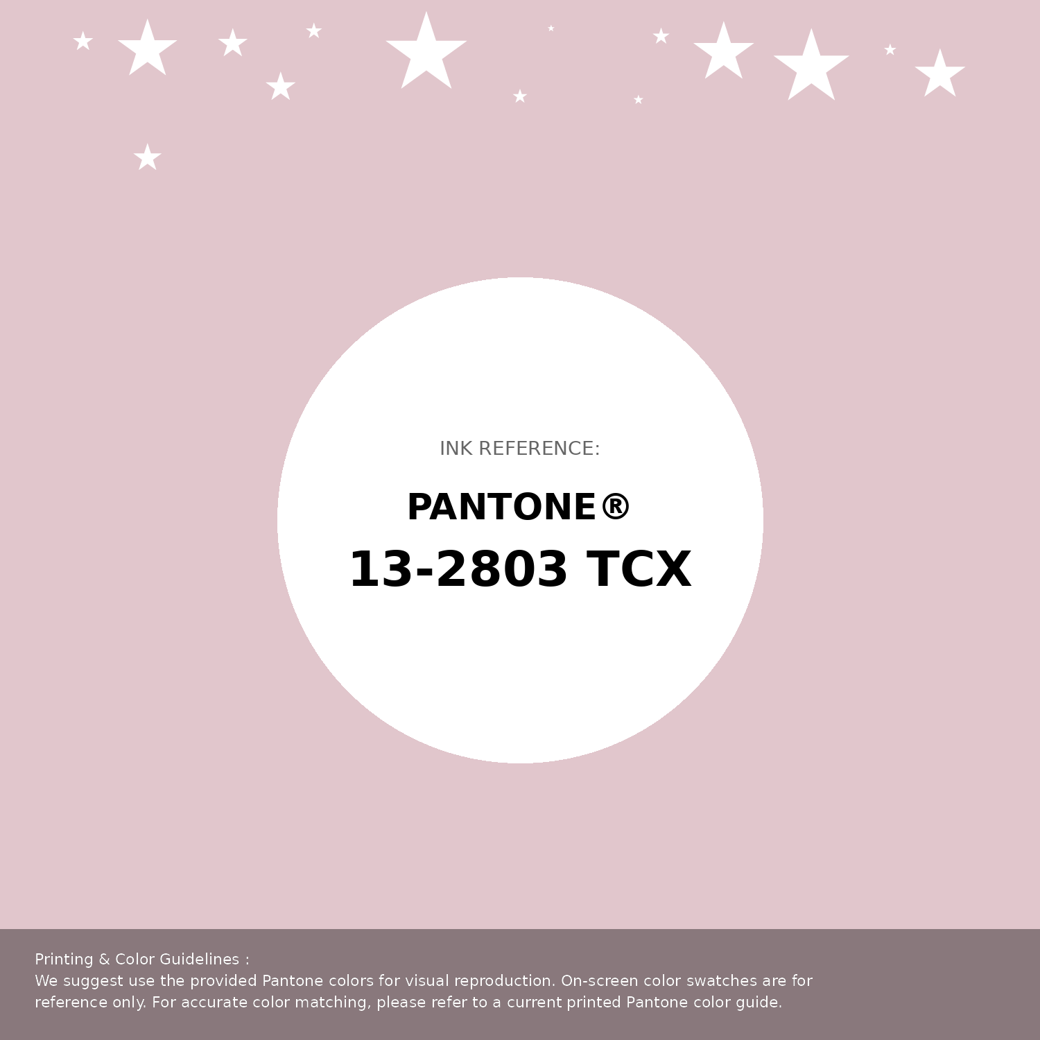 Beautiful Pantone swatch artwork featuring Pantone 13-2803 Tcx Pale Lilac Color | Hex color Code #e1c6cc. Professional color swatch design perfect for designers and color enthusiasts. #pantone #colorswatch #designresource #e1c6cc