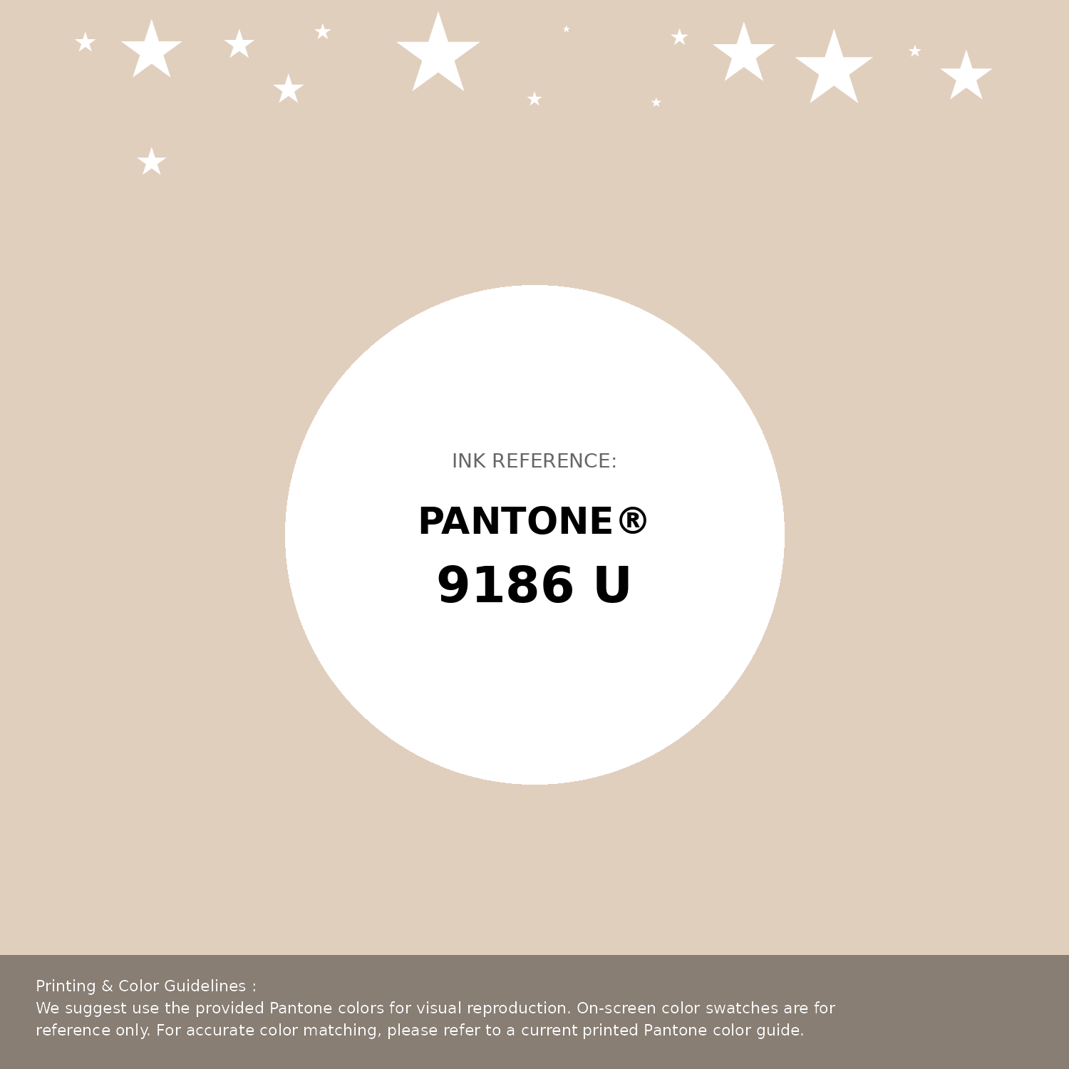 Beautiful Pantone swatch artwork featuring Pantone 9186 U Color | Hex color Code #e1cfbe. Professional color swatch design perfect for designers and color enthusiasts. #pantone #colorswatch #designresource #e1cfbe
