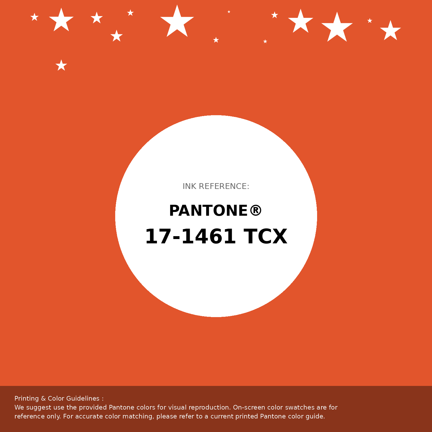 Beautiful Pantone swatch artwork featuring Pantone 17-1461 Tcx Orangeade Color | Hex color Code #e2552c. Professional color swatch design perfect for designers and color enthusiasts. #pantone #colorswatch #designresource #e2552c