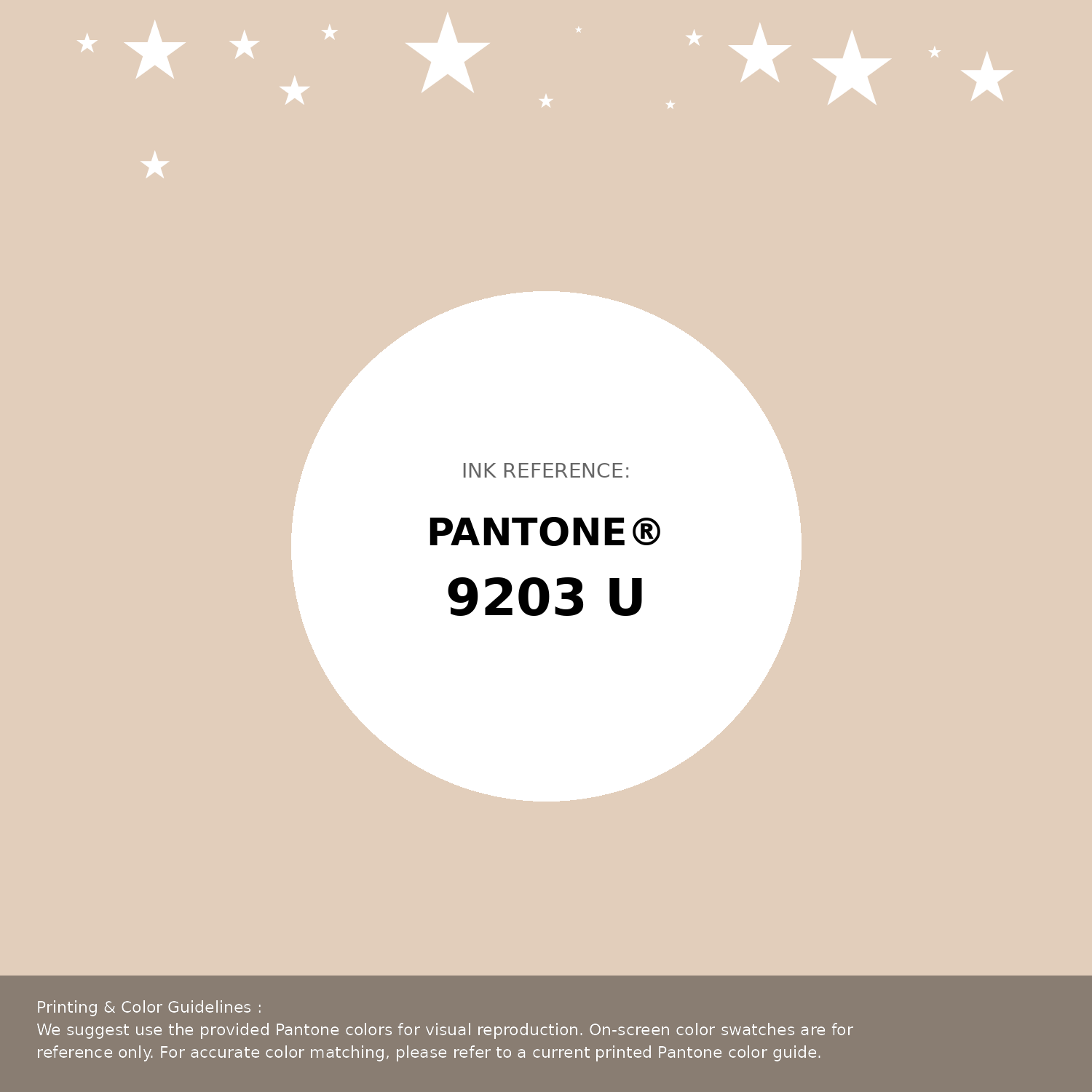 Beautiful Pantone swatch artwork featuring Pantone 9203 U Color | Hex color Code #e2cebb. Professional color swatch design perfect for designers and color enthusiasts. #pantone #colorswatch #designresource #e2cebb