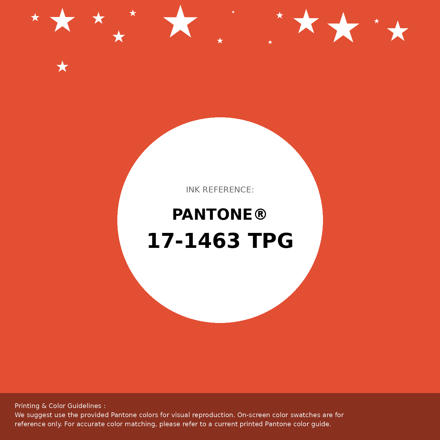 Beautiful Pantone swatch artwork featuring Pantone 17-1463 Tpg Tangerine Tango Color | Hex color Code #e34f33. Professional color swatch design perfect for designers and color enthusiasts. #pantone #colorswatch #designresource #e34f33