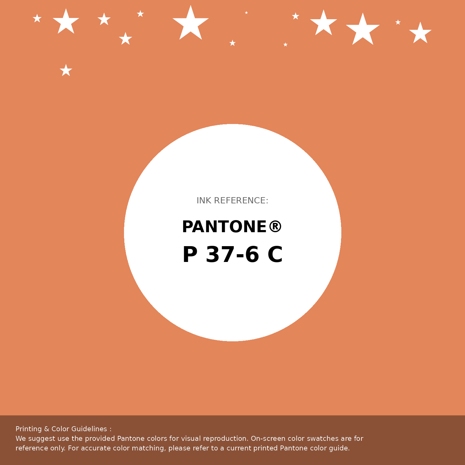 Beautiful Pantone swatch artwork featuring Pantone P 37-6 C Color | Hex color Code #e3865a. Professional color swatch design perfect for designers and color enthusiasts. #pantone #colorswatch #designresource #e3865a