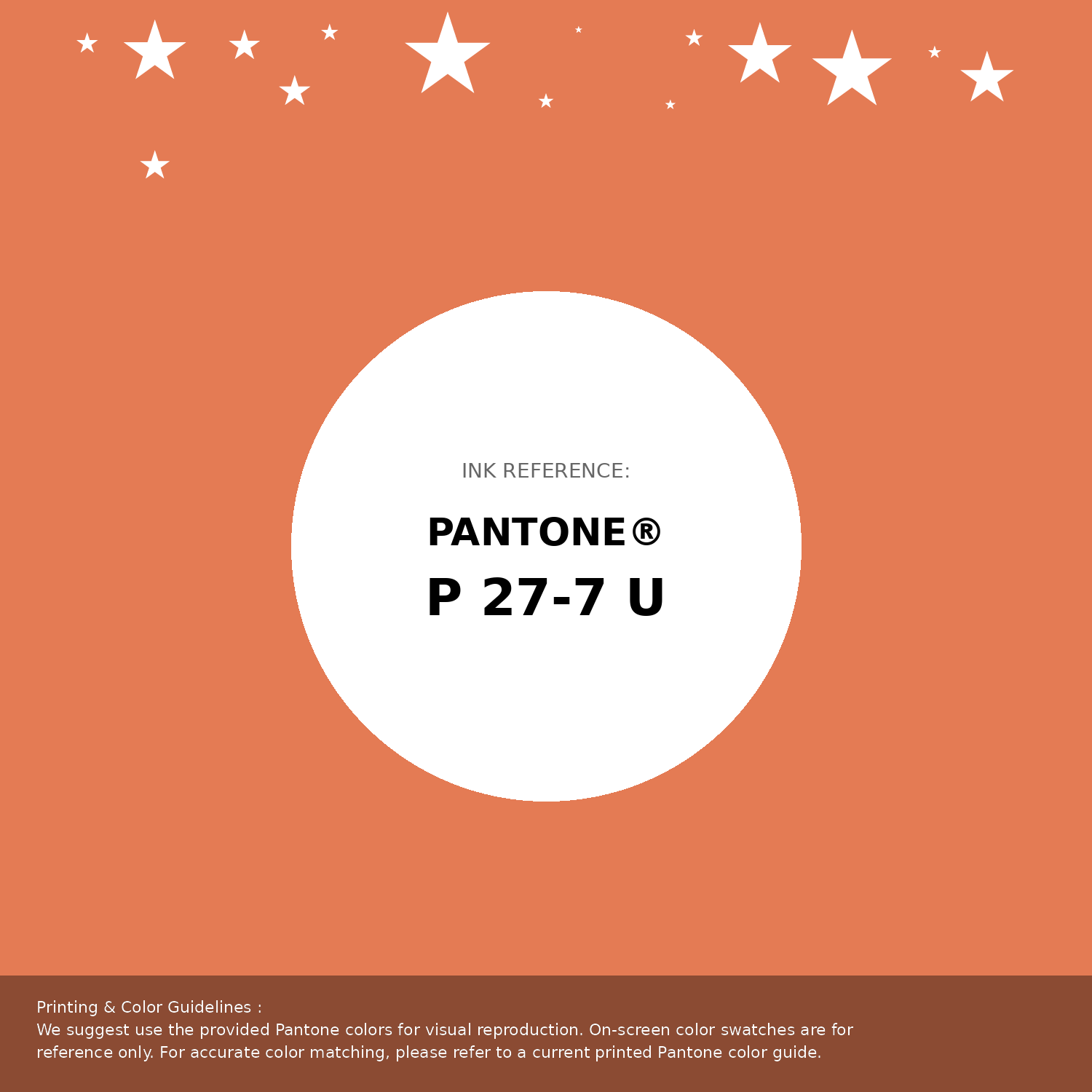Beautiful Pantone swatch artwork featuring Pantone P 27-7 U Color | Hex color Code #e47b54. Professional color swatch design perfect for designers and color enthusiasts. #pantone #colorswatch #designresource #e47b54