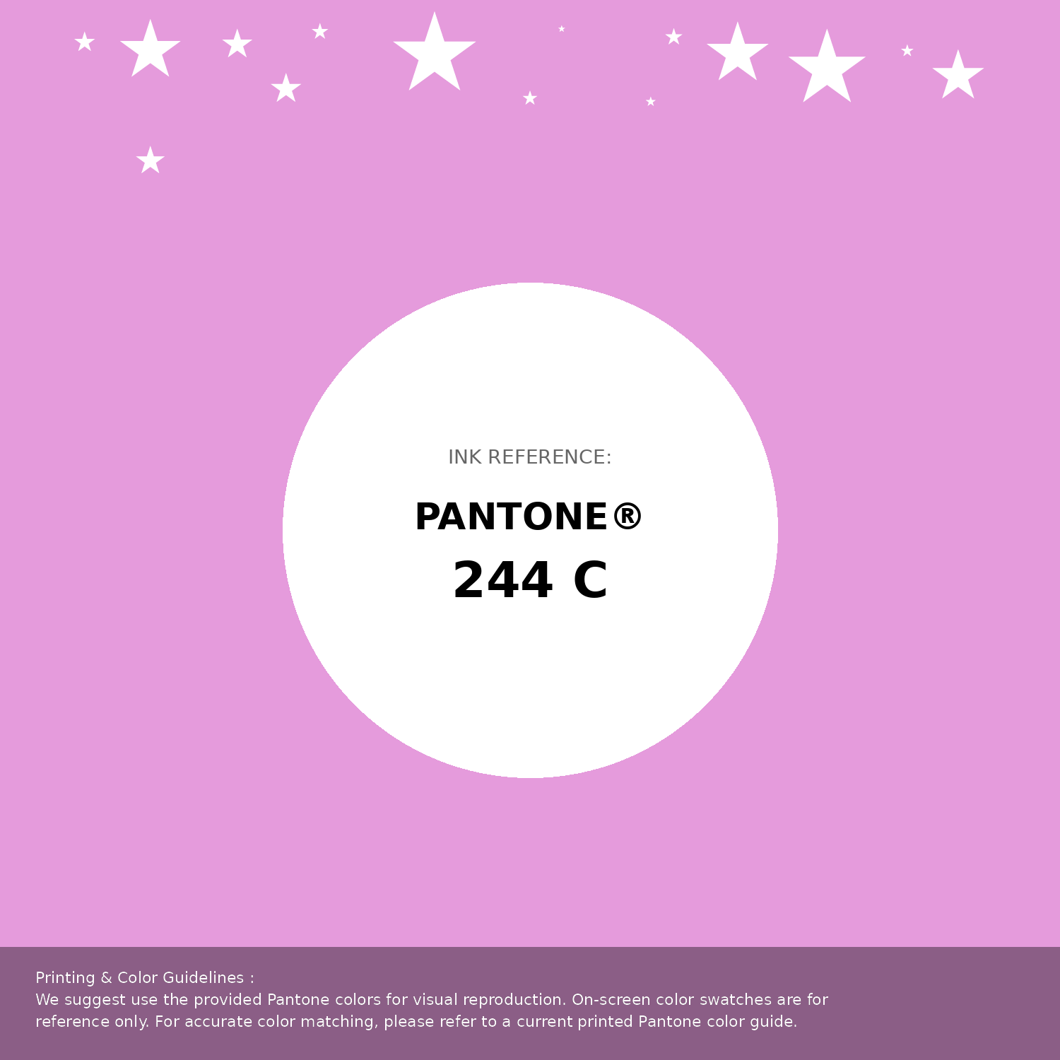 Beautiful Pantone swatch artwork featuring Pantone 244 C Color | Hex color Code #e59bdc. Professional color swatch design perfect for designers and color enthusiasts. #pantone #colorswatch #designresource #e59bdc
