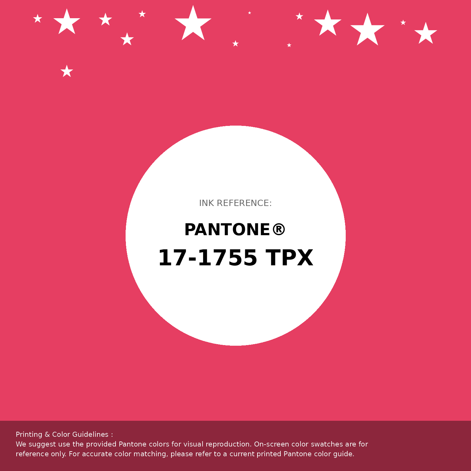 Hex Color #e63e62 | Printing Match PANTONE 17-1755 TPX | Color
