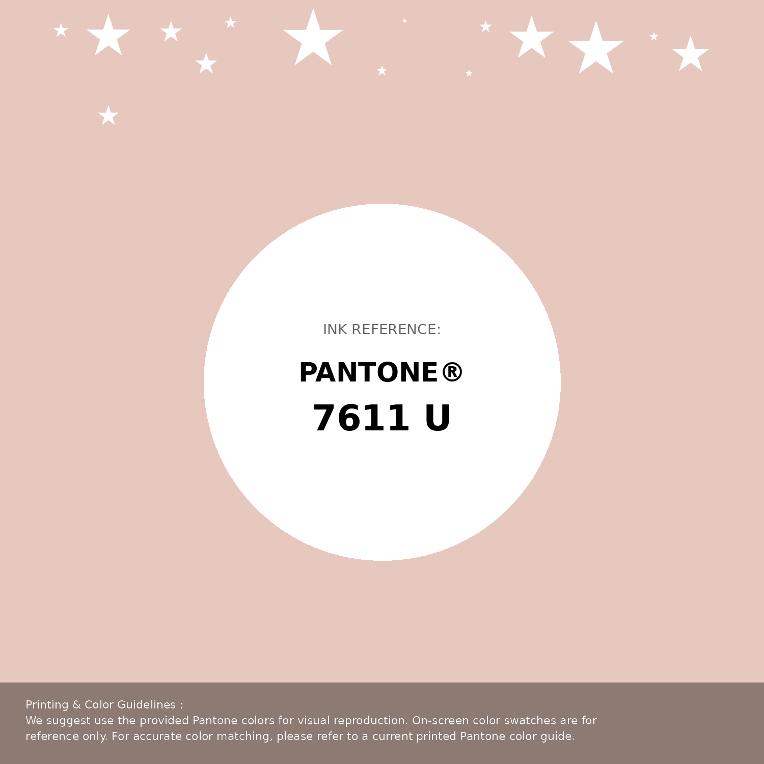 Beautiful Pantone swatch artwork featuring Pantone 7611 U Color | Hex color Code #e7c8be. Professional color swatch design perfect for designers and color enthusiasts. #pantone #colorswatch #designresource #e7c8be