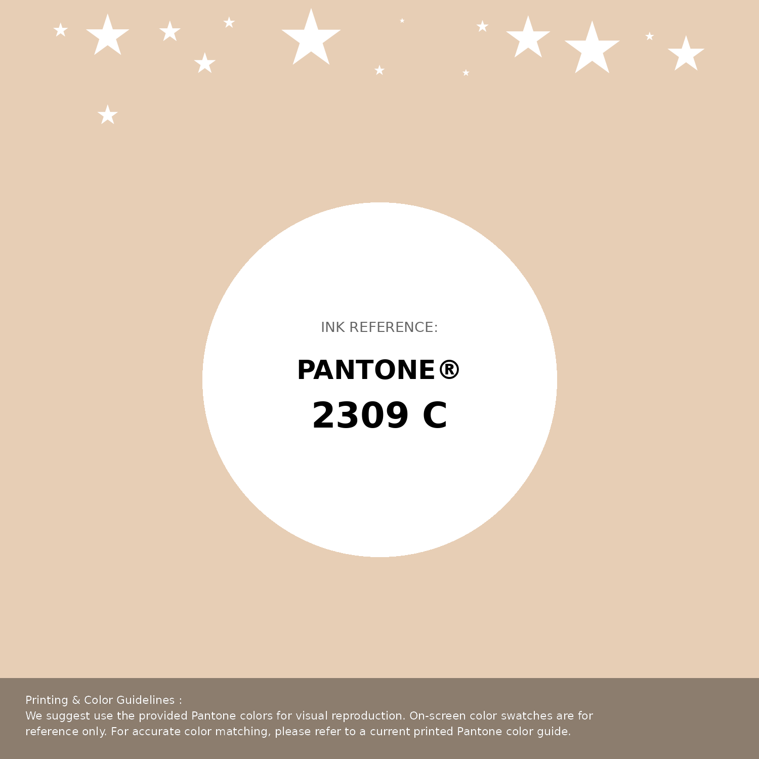 Beautiful Pantone swatch artwork featuring Pantone 2309 C Color | Hex color Code #e7ceb5. Professional color swatch design perfect for designers and color enthusiasts. #pantone #colorswatch #designresource #e7ceb5