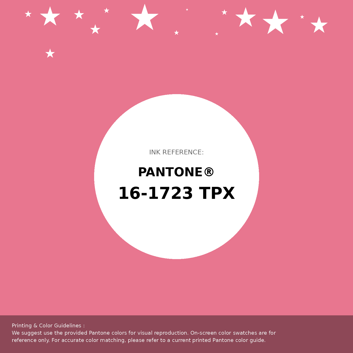 カラー = color Hex Color #e8768f | Printing Match PANTONE 16-1723 TPX | Color