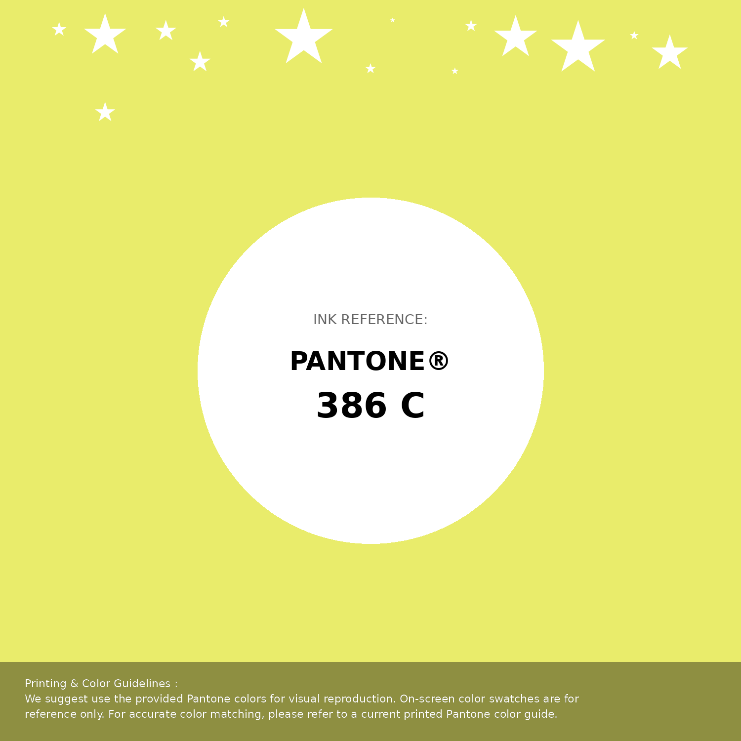 Beautiful Pantone swatch artwork featuring Pantone 386 C Color | Hex color Code #e9ec6b. Professional color swatch design perfect for designers and color enthusiasts. #pantone #colorswatch #designresource #e9ec6b