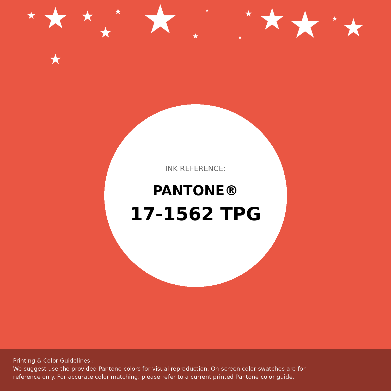 Beautiful Pantone swatch artwork featuring Pantone 17-1562 Tpg Mandarin Red Color | Hex color Code #ea5643. Professional color swatch design perfect for designers and color enthusiasts. #pantone #colorswatch #designresource #ea5643