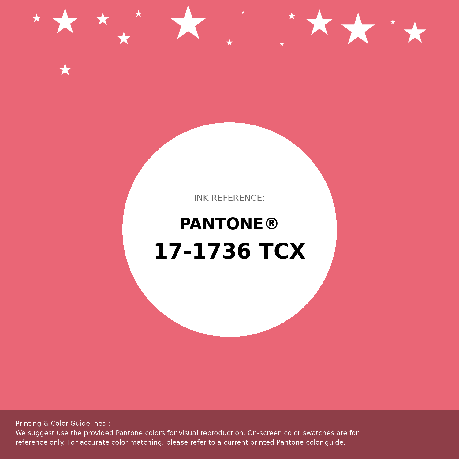 Beautiful Pantone swatch artwork featuring Pantone 17-1736 Tcx Sun Kissed Coral Color | Hex color Code #ea6676. Professional color swatch design perfect for designers and color enthusiasts. #pantone #colorswatch #designresource #ea6676