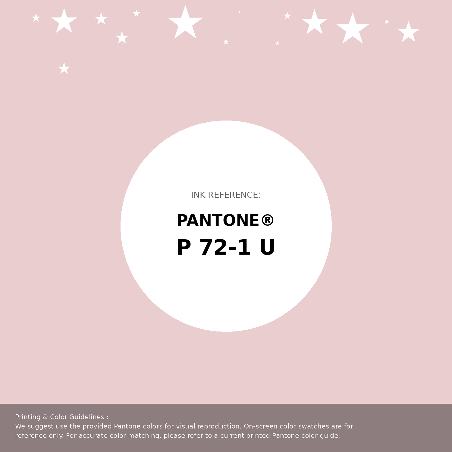 Beautiful Pantone swatch artwork featuring Pantone P 72-1 U Color | Hex color Code #eacdcf. Professional color swatch design perfect for designers and color enthusiasts. #pantone #colorswatch #designresource #eacdcf