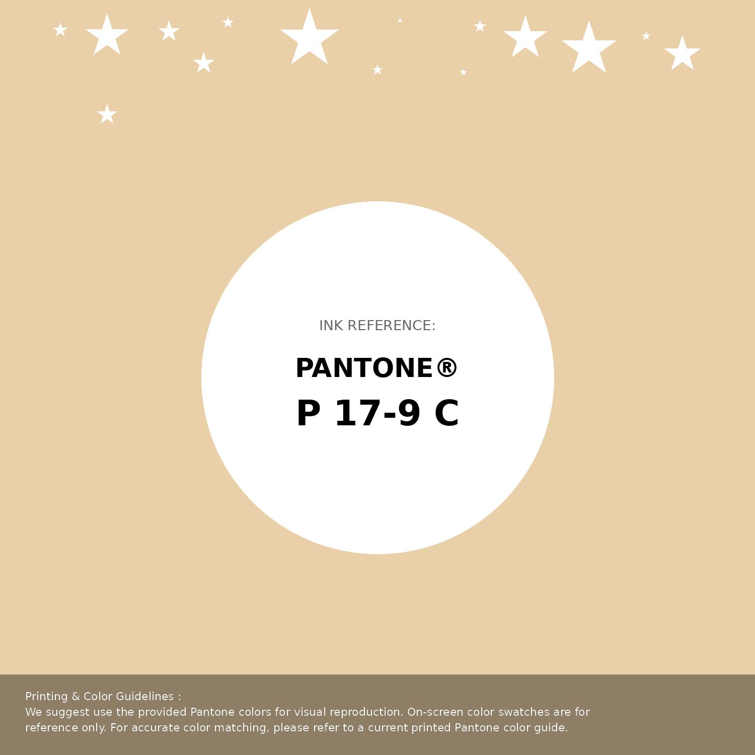 Beautiful Pantone swatch artwork featuring Pantone P 17-9 C Color | Hex color Code #ead0a8. Professional color swatch design perfect for designers and color enthusiasts. #pantone #colorswatch #designresource #ead0a8