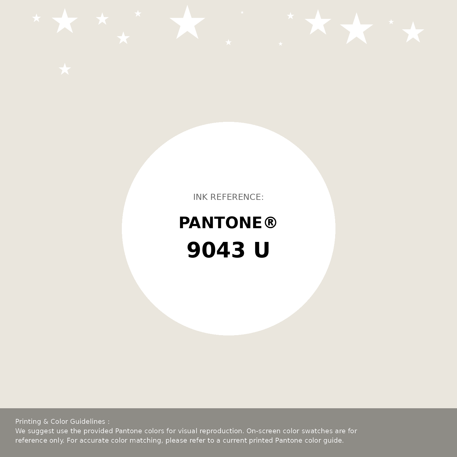 Beautiful Pantone swatch artwork featuring Pantone 9043 U Color | Hex color Code #eae6dd. Professional color swatch design perfect for designers and color enthusiasts. #pantone #colorswatch #designresource #eae6dd
