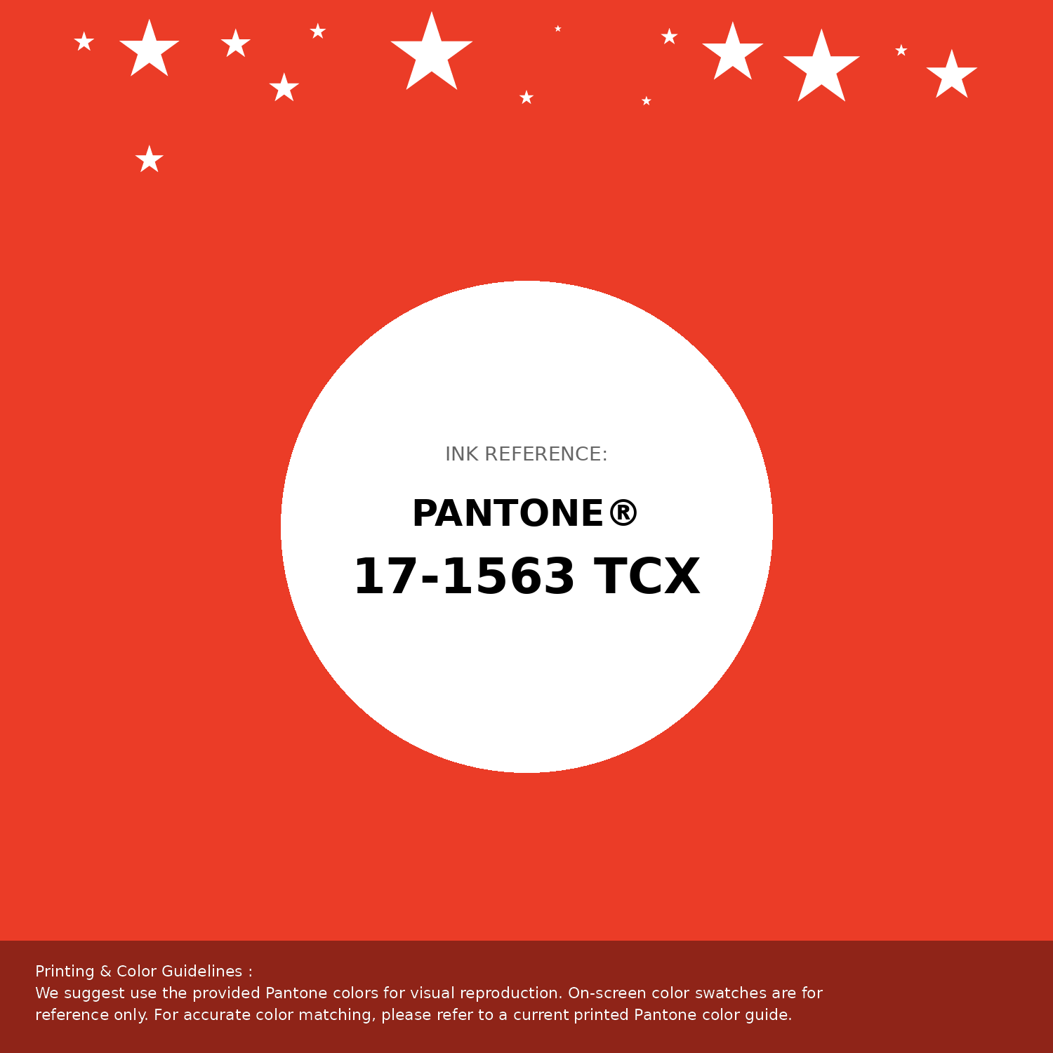 Hex Color #eb3c27 | Printing Match PANTONE 17-1563 TCX | Color