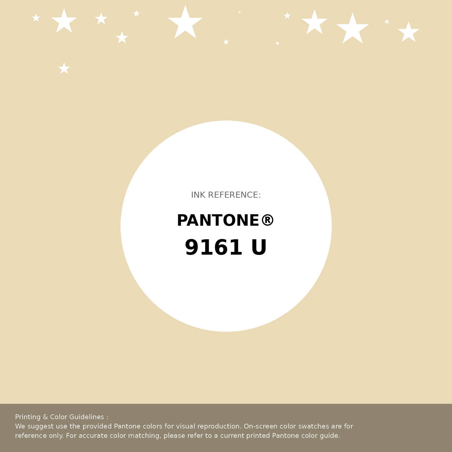 Beautiful Pantone swatch artwork featuring Pantone 9161 U Color | Hex color Code #ebdab6. Professional color swatch design perfect for designers and color enthusiasts. #pantone #colorswatch #designresource #ebdab6