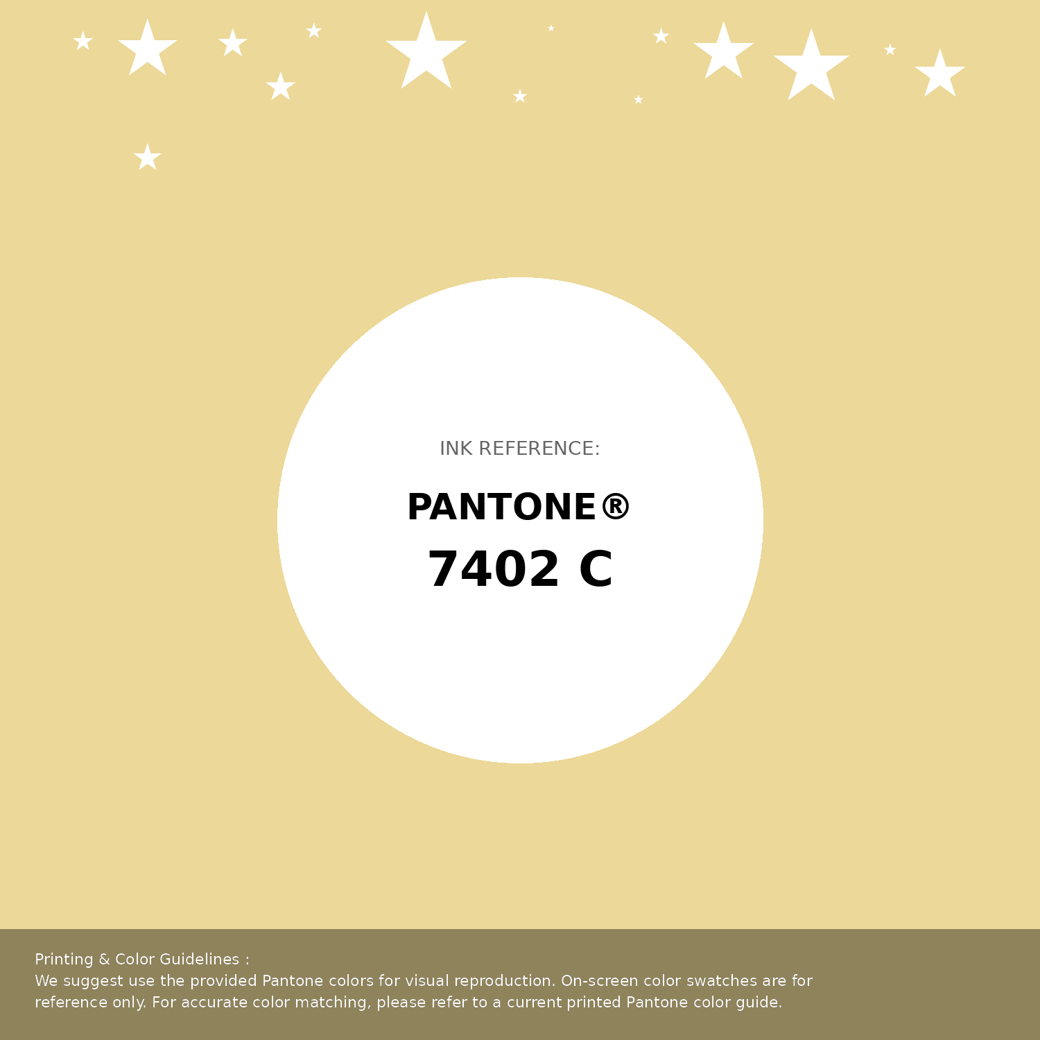 Beautiful Pantone swatch artwork featuring Pantone 7402 C Color | Hex color Code #ecd898. Professional color swatch design perfect for designers and color enthusiasts. #pantone #colorswatch #designresource #ecd898