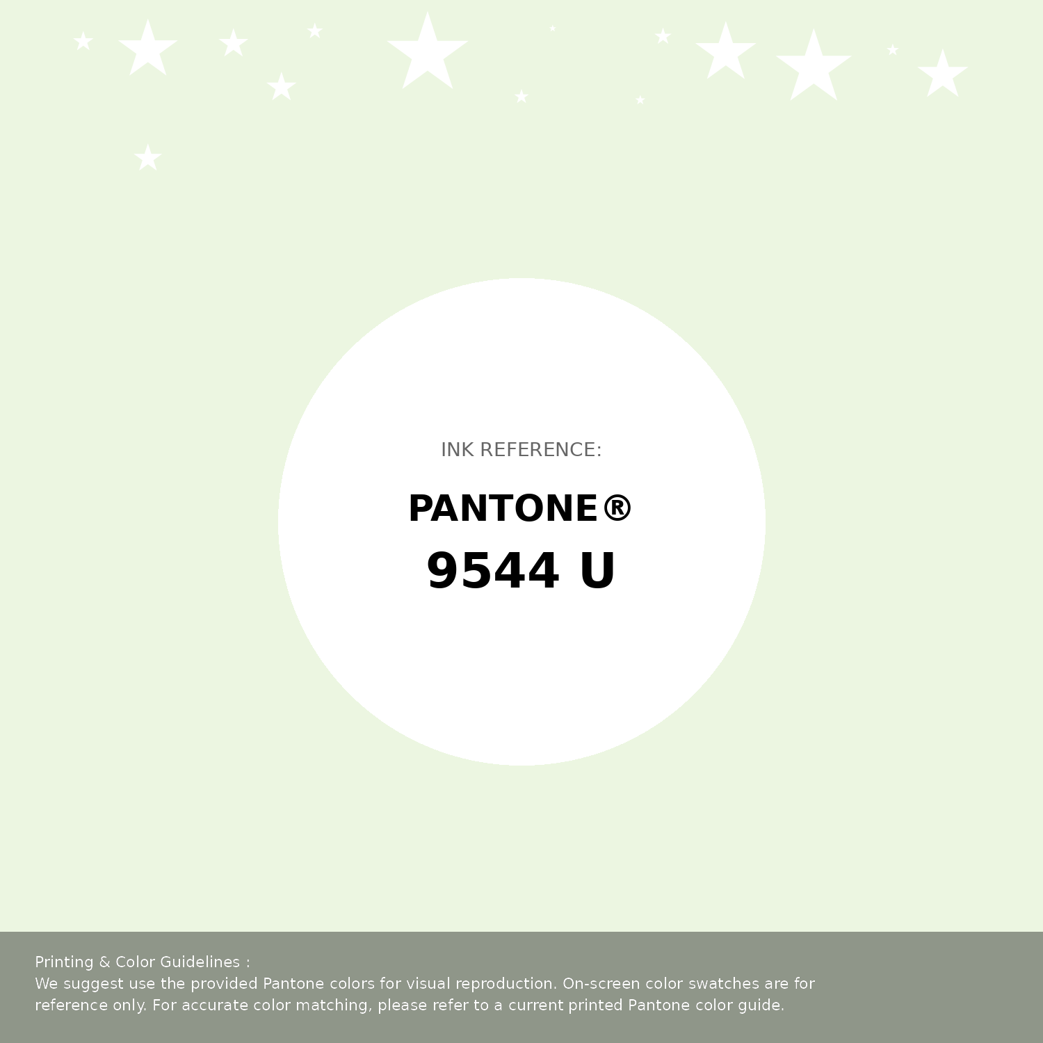 Beautiful Pantone swatch artwork featuring Pantone 9544 U Color | Hex color Code #ecf6e1. Professional color swatch design perfect for designers and color enthusiasts. #pantone #colorswatch #designresource #ecf6e1