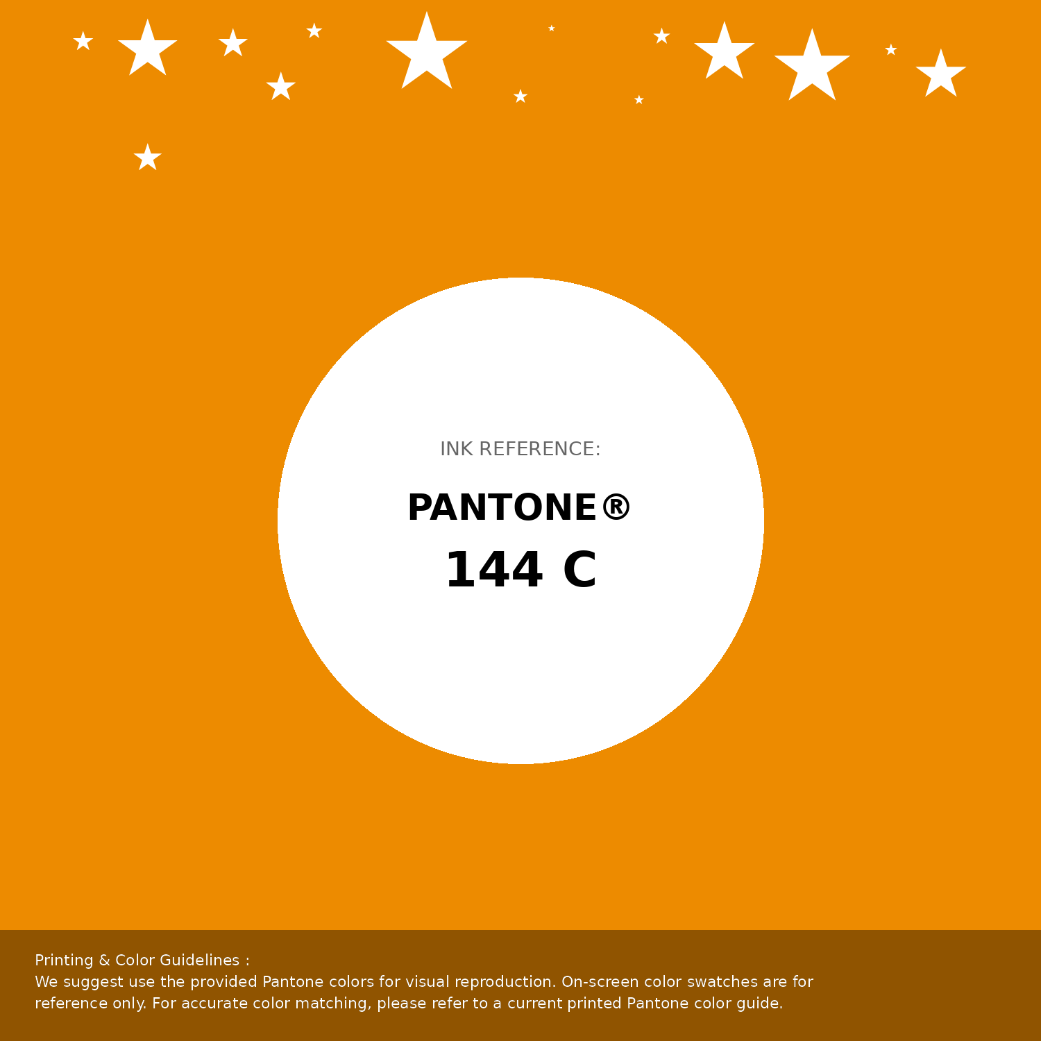 Beautiful Pantone swatch artwork featuring Pantone 144 C Color | Hex color Code #ed8b00. Professional color swatch design perfect for designers and color enthusiasts. #pantone #colorswatch #designresource #ed8b00