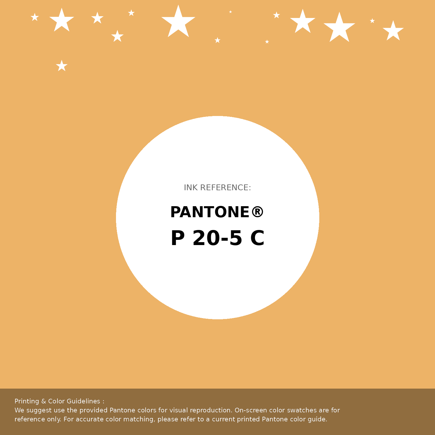 Beautiful Pantone swatch artwork featuring Pantone P 20-5 C Color | Hex color Code #edb367. Professional color swatch design perfect for designers and color enthusiasts. #pantone #colorswatch #designresource #edb367
