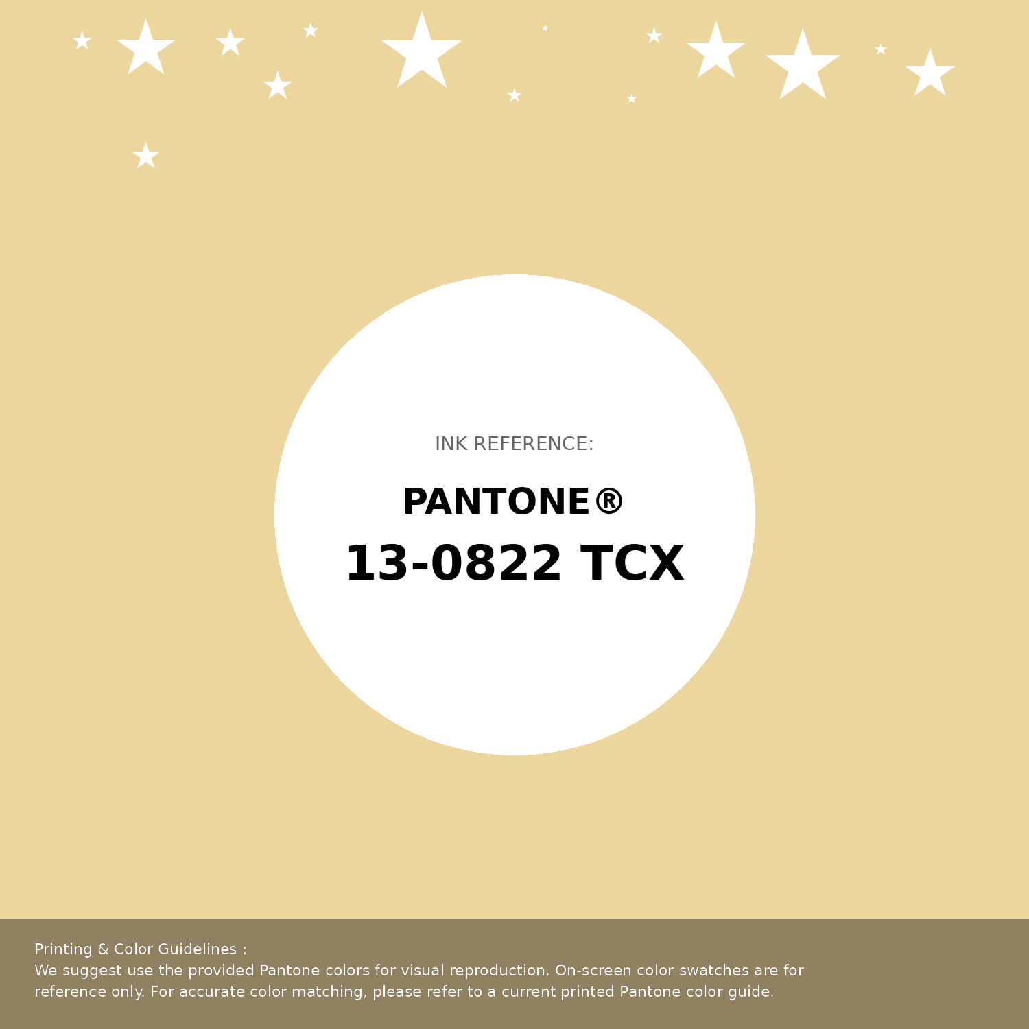Beautiful Pantone swatch artwork featuring Pantone 13-0822 Tcx Sunlight Color | Hex color Code #edd59e. Professional color swatch design perfect for designers and color enthusiasts. #pantone #colorswatch #designresource #edd59e