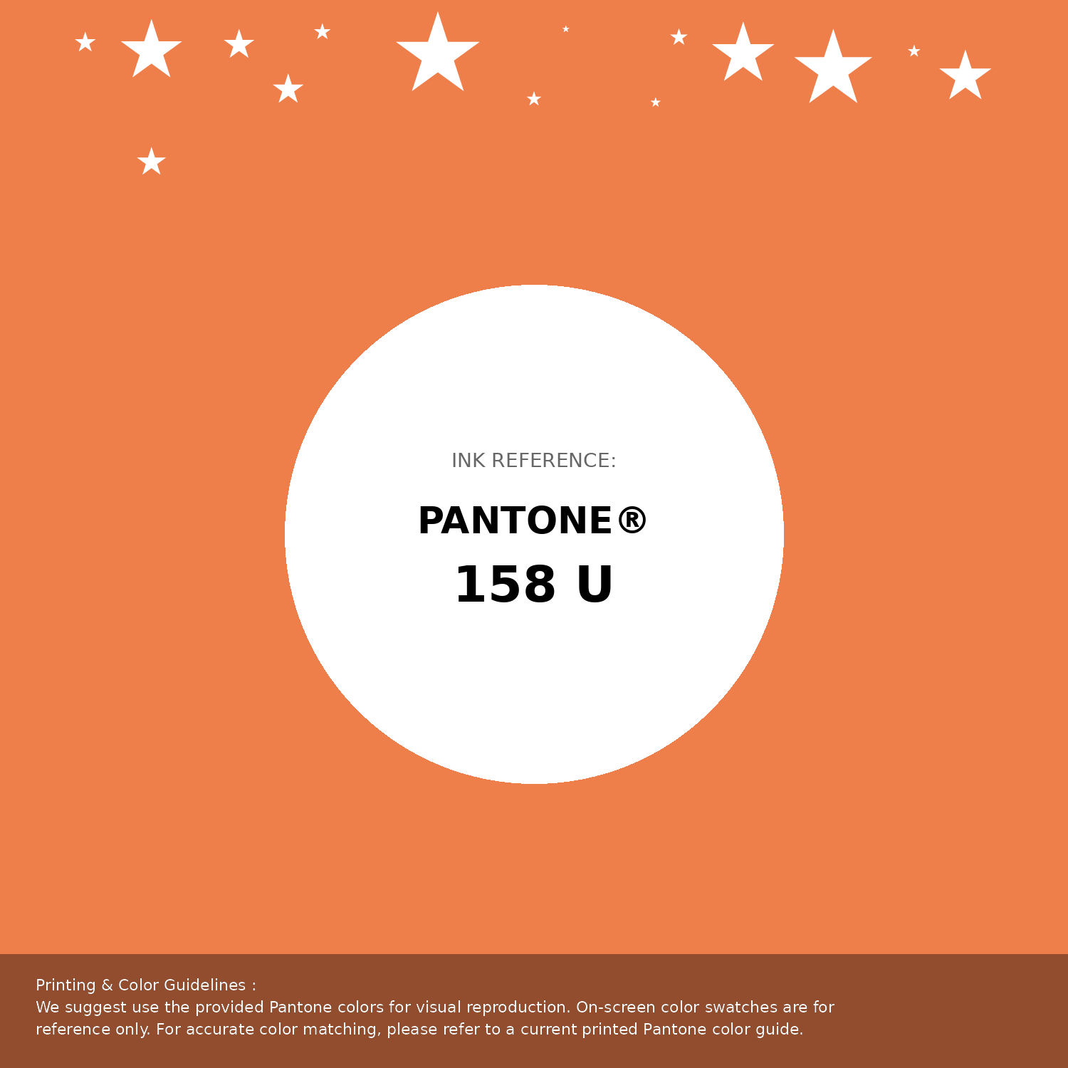 Beautiful Pantone swatch artwork featuring Pantone 158 U Color | Hex color Code #ee7f4b. Professional color swatch design perfect for designers and color enthusiasts. #pantone #colorswatch #designresource #ee7f4b