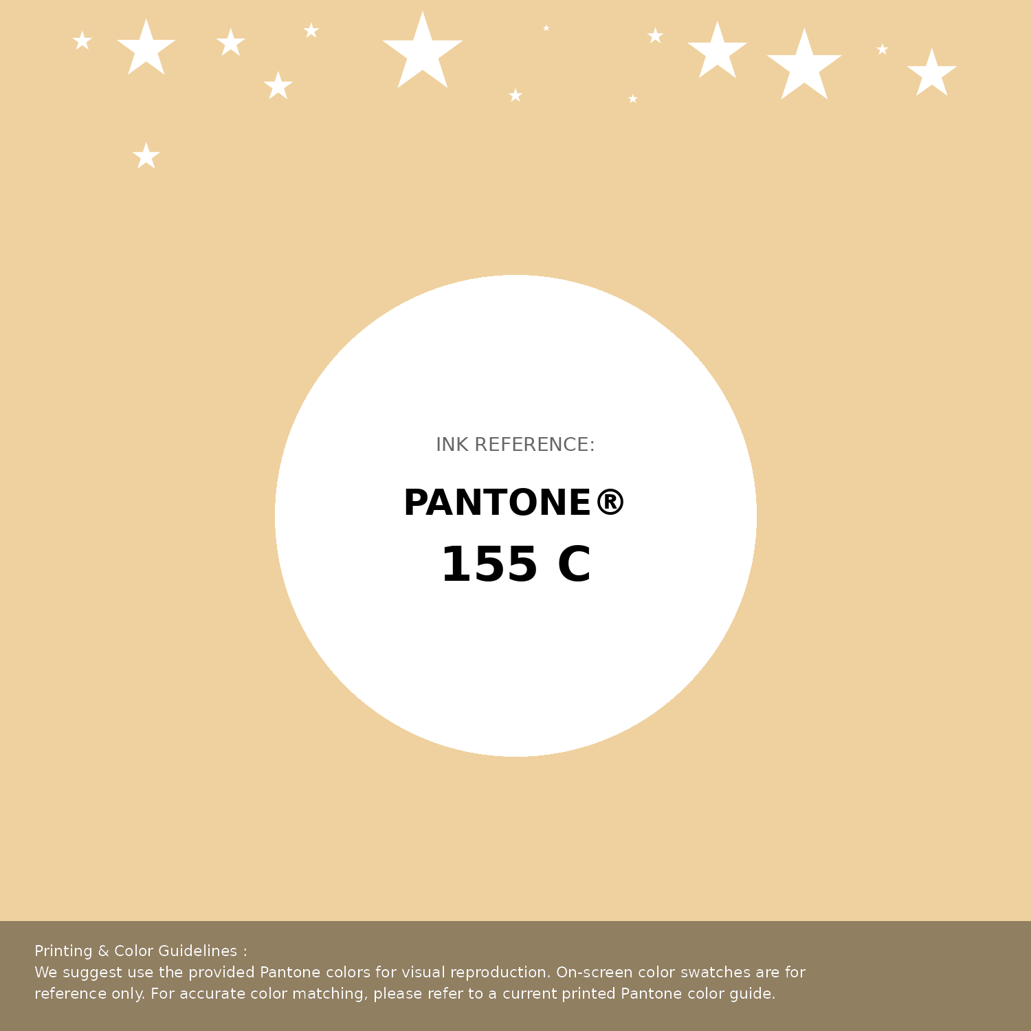 Beautiful Pantone swatch artwork featuring Pantone 155 C Color | Hex color Code #efd19f. Professional color swatch design perfect for designers and color enthusiasts. #pantone #colorswatch #designresource #efd19f