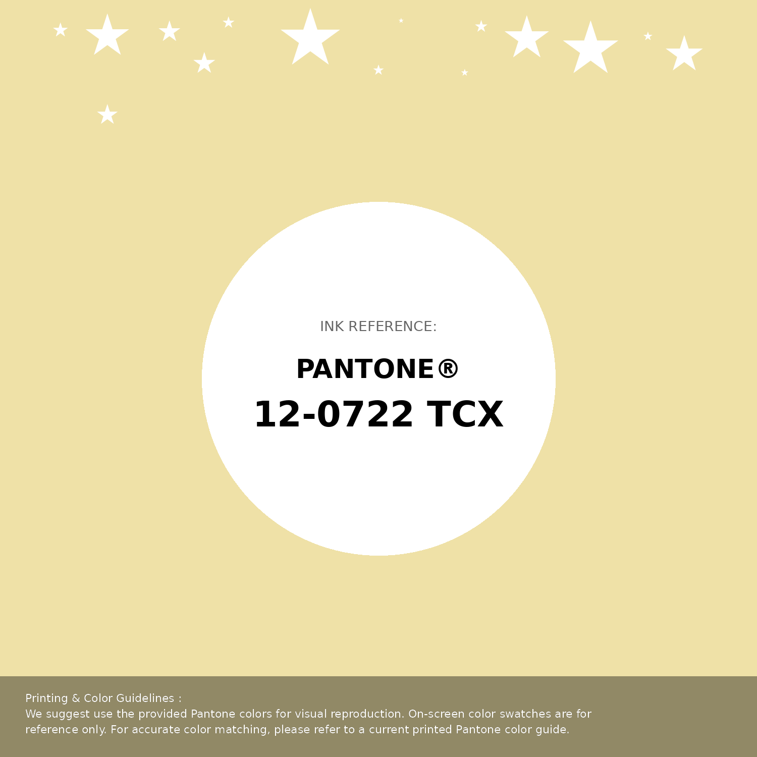 Beautiful Pantone swatch artwork featuring Pantone 12-0722 Tcx French Vanilla Color | Hex color Code #efe1a7. Professional color swatch design perfect for designers and color enthusiasts. #pantone #colorswatch #designresource #efe1a7