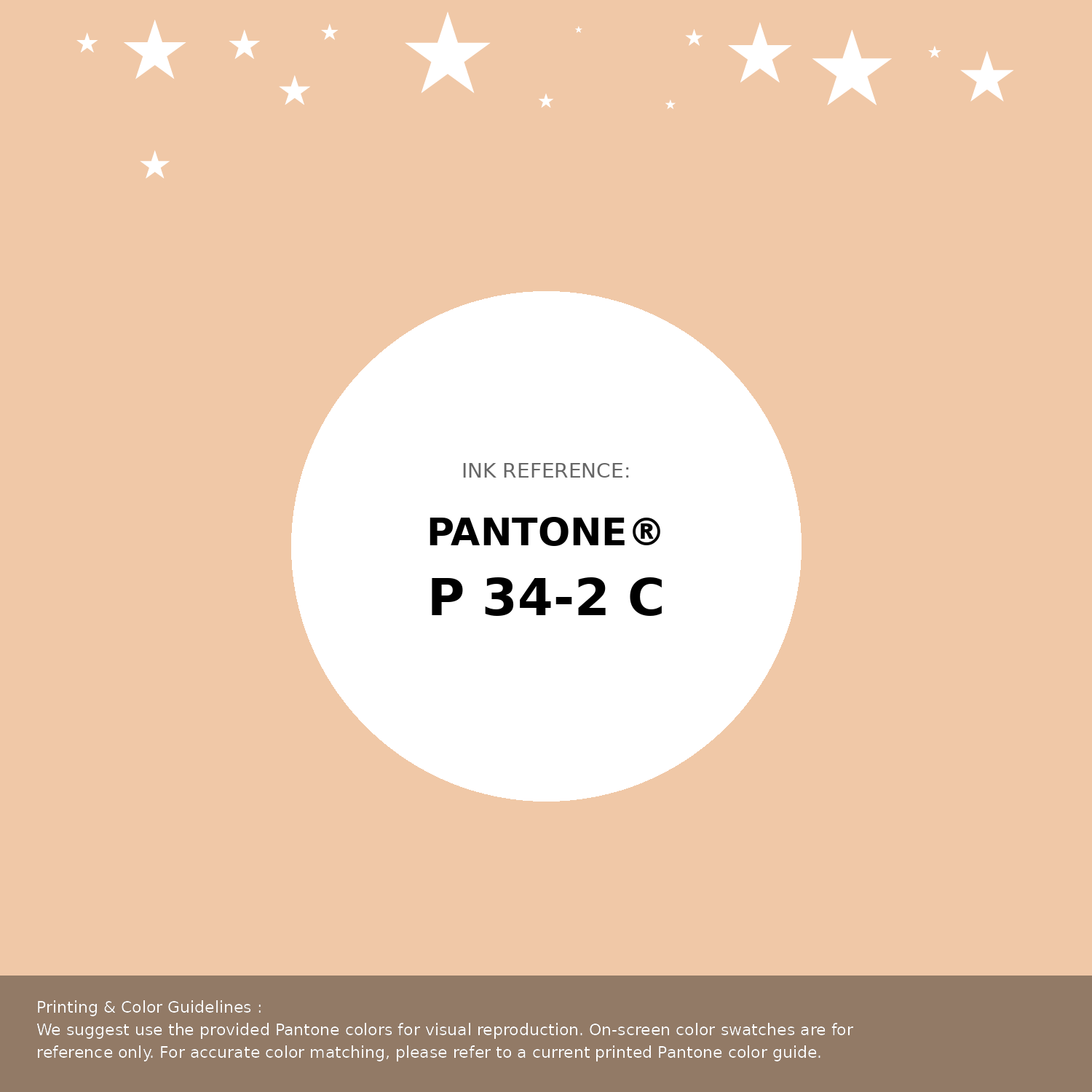 Beautiful Pantone swatch artwork featuring Pantone P 34-2 C Color | Hex color Code #f0c8a7. Professional color swatch design perfect for designers and color enthusiasts. #pantone #colorswatch #designresource #f0c8a7