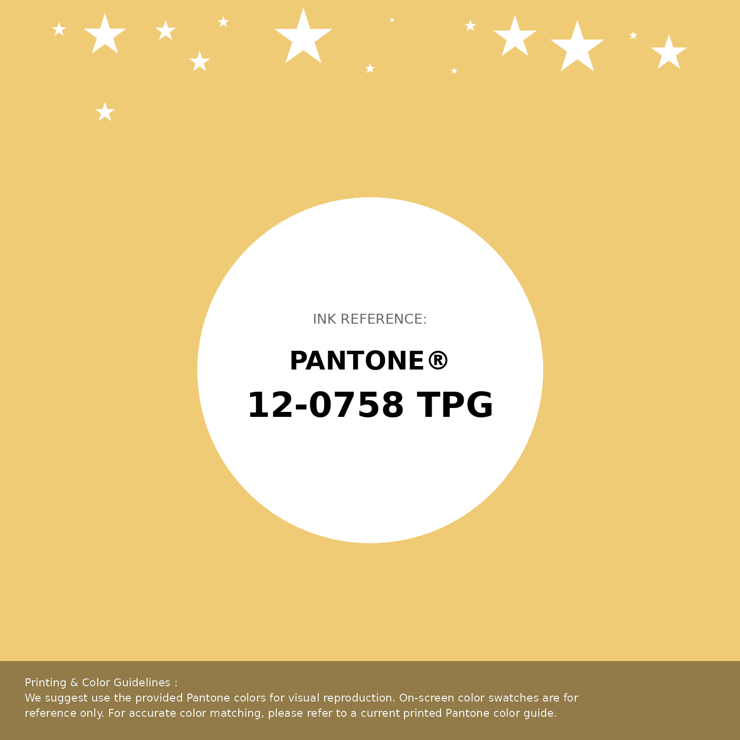 Beautiful Pantone swatch artwork featuring Pantone 12-0758 Tpg Yarrow Color | Hex color Code #f0cb76. Professional color swatch design perfect for designers and color enthusiasts. #pantone #colorswatch #designresource #f0cb76