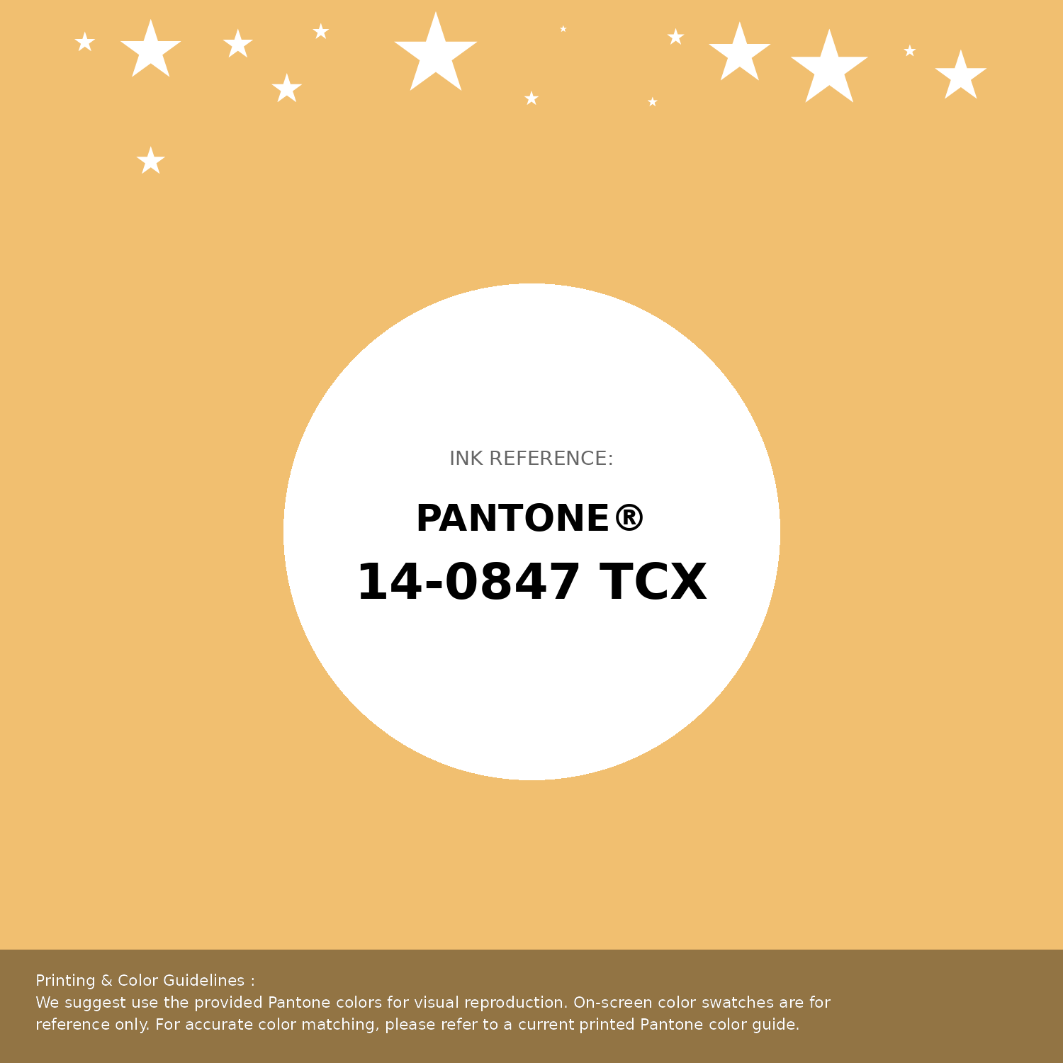 Beautiful Pantone swatch artwork featuring Pantone 14-0847 Tcx Buff Yellow Color | Hex color Code #f1bf70. Professional color swatch design perfect for designers and color enthusiasts. #pantone #colorswatch #designresource #f1bf70