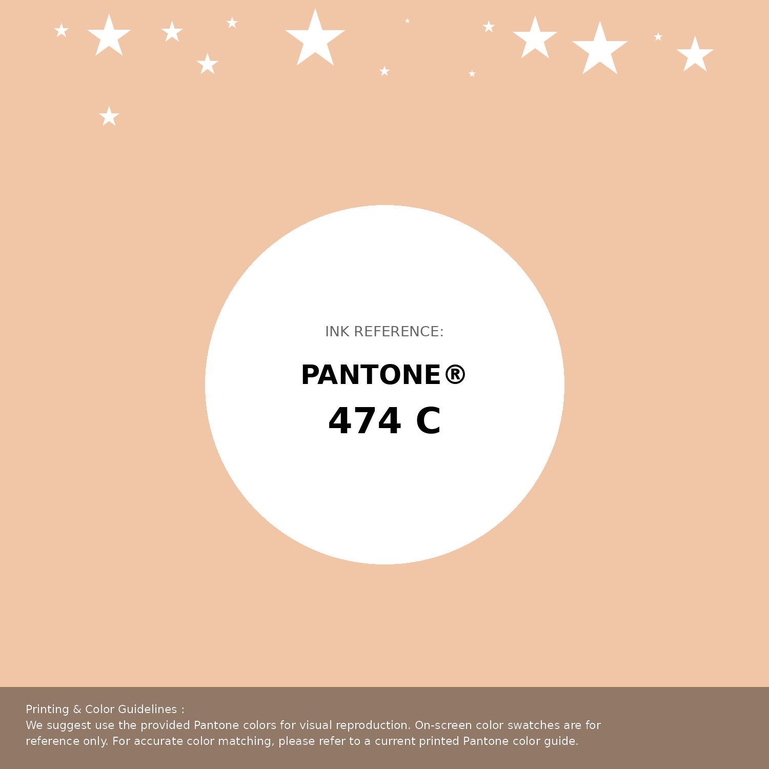 Beautiful Pantone swatch artwork featuring Pantone 474 C Color | Hex color Code #f1c6a7. Professional color swatch design perfect for designers and color enthusiasts. #pantone #colorswatch #designresource #f1c6a7
