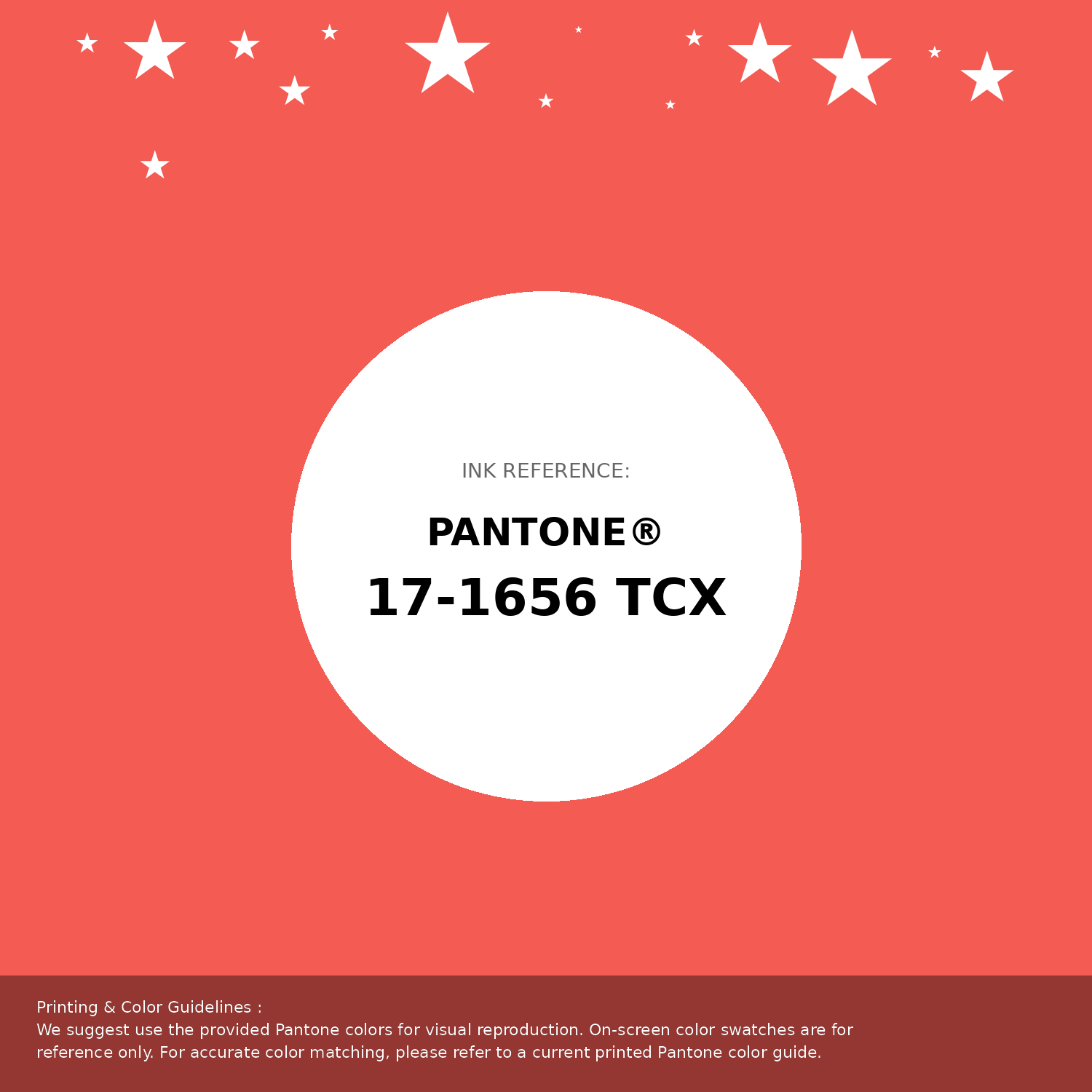 Beautiful Pantone swatch artwork featuring Pantone 17-1656 Tcx Hot Coral Color | Hex color Code #f35b53. Professional color swatch design perfect for designers and color enthusiasts. #pantone #colorswatch #designresource #f35b53