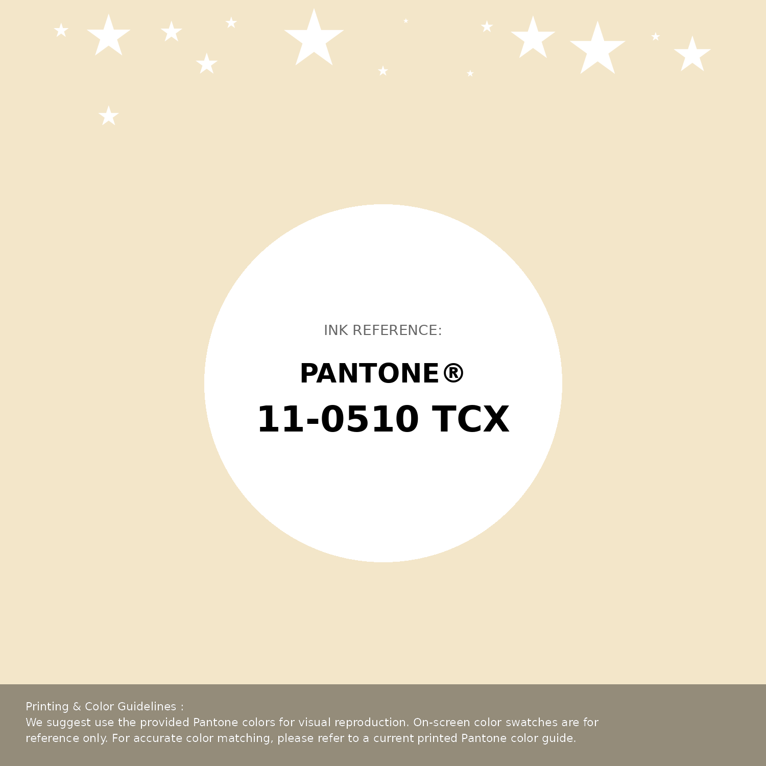 Beautiful Pantone swatch artwork featuring Pantone 11-0510 Tcx Afterglow Color | Hex color Code #f3e6c9. Professional color swatch design perfect for designers and color enthusiasts. #pantone #colorswatch #designresource #f3e6c9