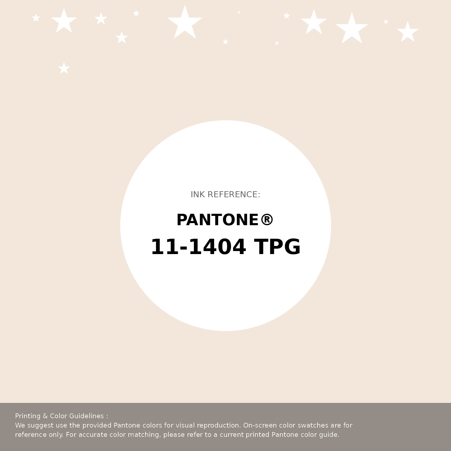 Beautiful Pantone swatch artwork featuring Pantone 11-1404 Tpg Powder Puff Color | Hex color Code #f3e7dc. Professional color swatch design perfect for designers and color enthusiasts. #pantone #colorswatch #designresource #f3e7dc