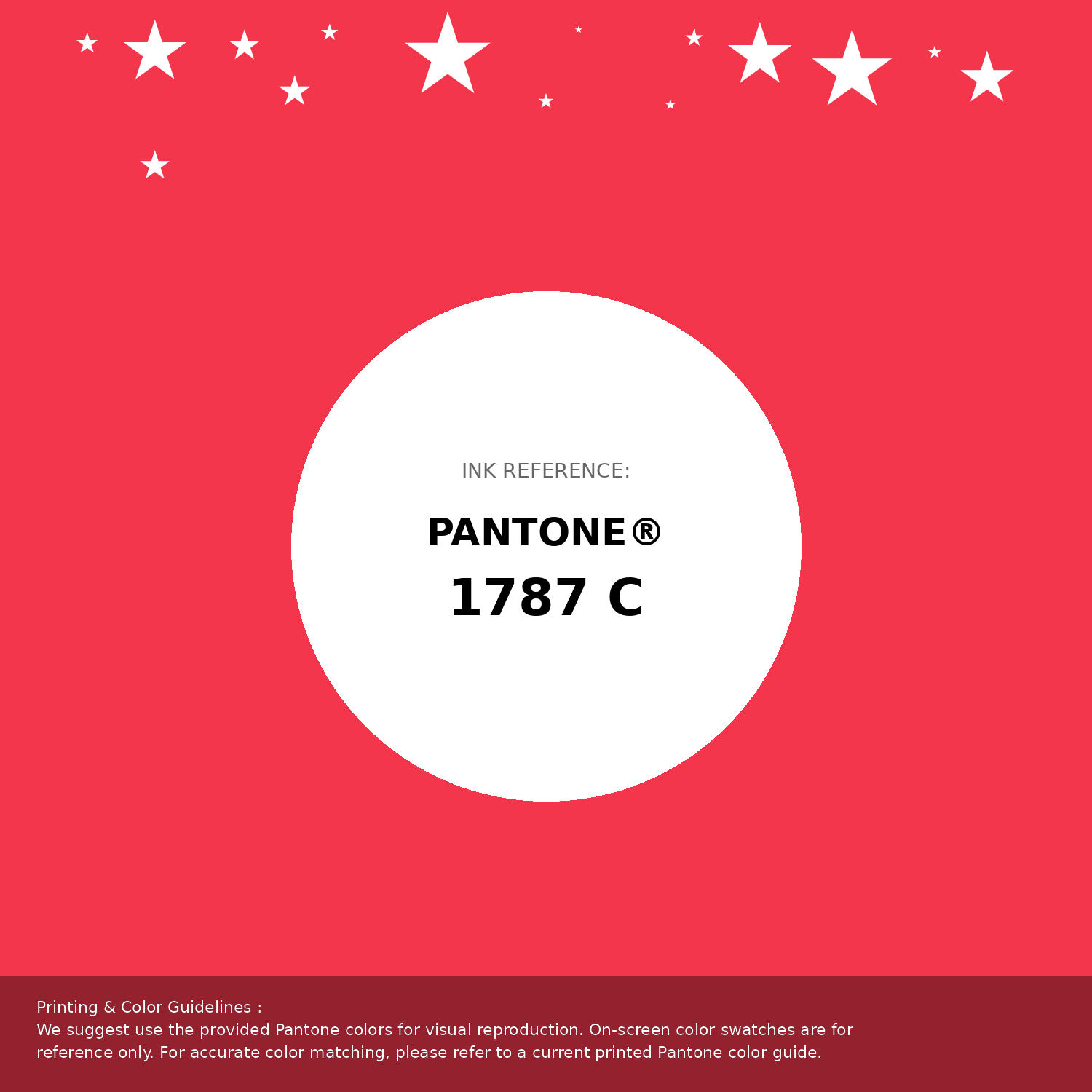 Beautiful Pantone swatch artwork featuring Pantone 1787 C Color | Hex color Code #f4364c. Professional color swatch design perfect for designers and color enthusiasts. #pantone #colorswatch #designresource #f4364c