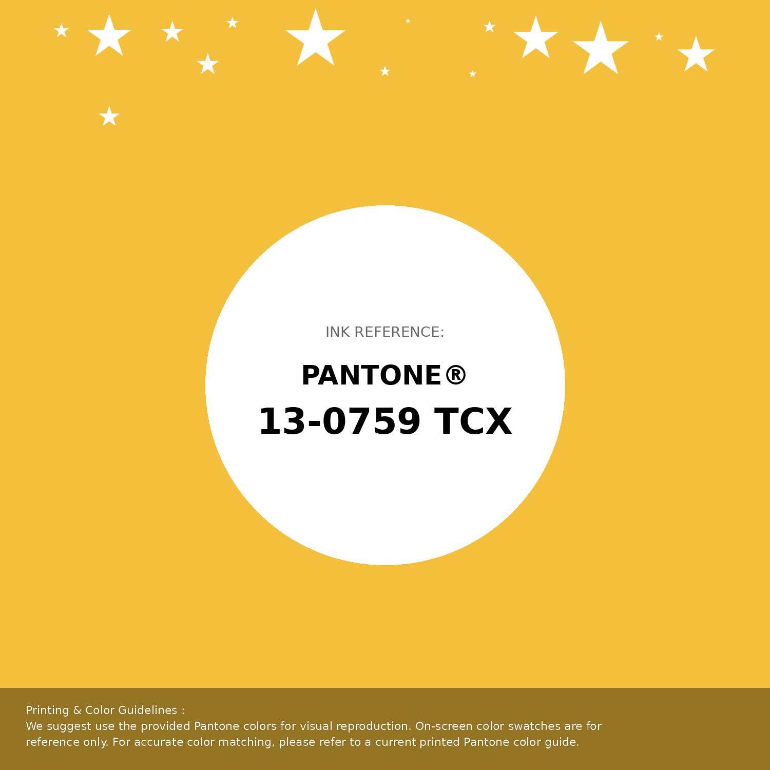 Beautiful Pantone swatch artwork featuring Pantone 13-0759 Tcx Solar Power Color | Hex color Code #f4bf3a. Professional color swatch design perfect for designers and color enthusiasts. #pantone #colorswatch #designresource #f4bf3a