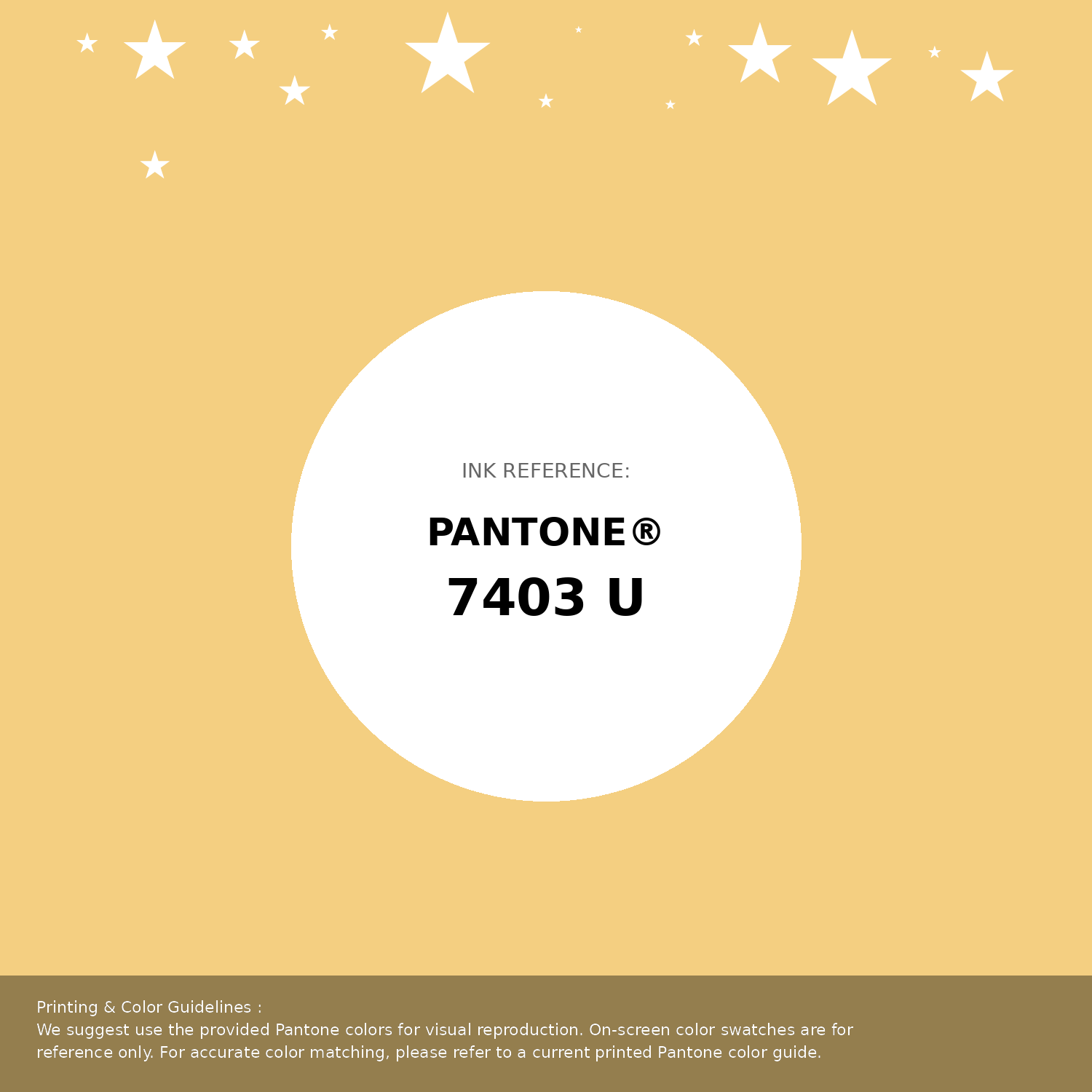 Beautiful Pantone swatch artwork featuring Pantone 7403 U Color | Hex color Code #f4cf81. Professional color swatch design perfect for designers and color enthusiasts. #pantone #colorswatch #designresource #f4cf81