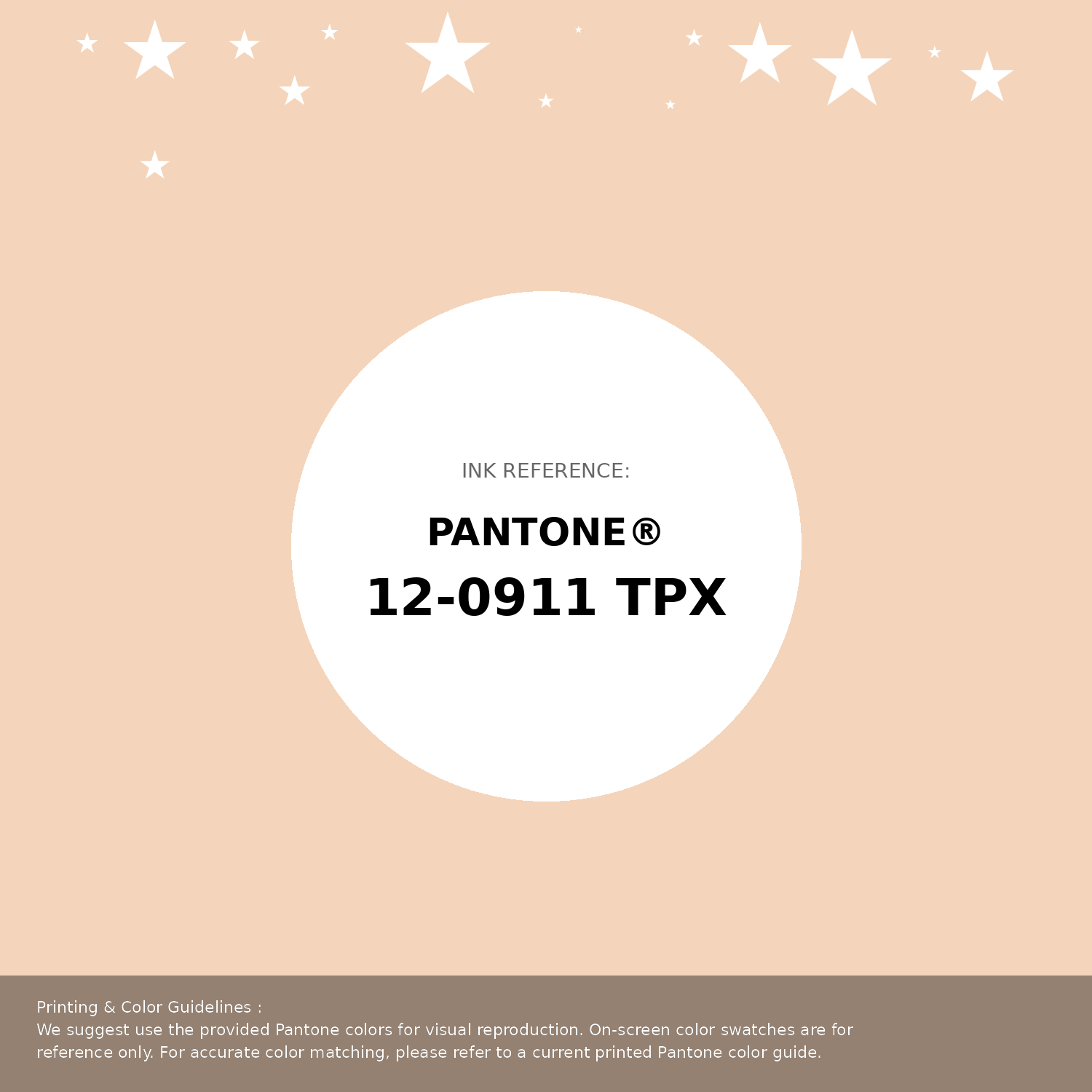 その他 PANTONE Uncoated Hex Color #f4d5bb | Printing Match PANTONE 12-0911 TPX | Color