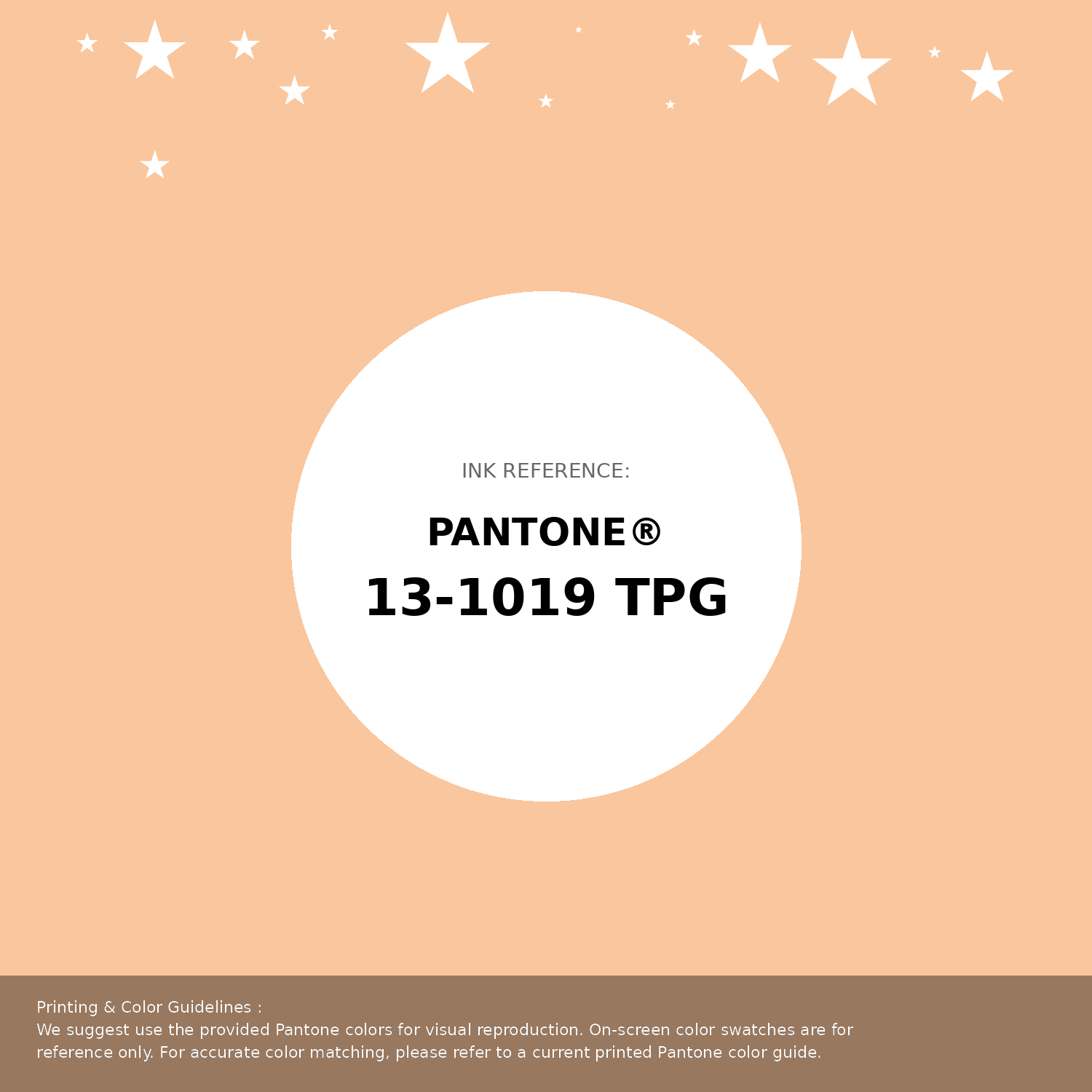 Beautiful Pantone swatch artwork featuring Pantone 13-1019 Tpg Cream Blush Color | Hex color Code #fac69d. Professional color swatch design perfect for designers and color enthusiasts. #pantone #colorswatch #designresource #fac69d