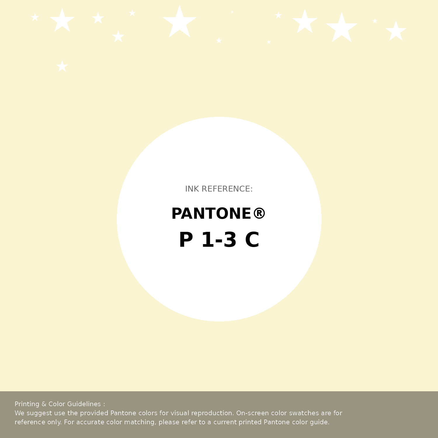 Beautiful Pantone swatch artwork featuring Pantone P 1-3 C Color | Hex color Code #faf4d3. Professional color swatch design perfect for designers and color enthusiasts. #pantone #colorswatch #designresource #faf4d3