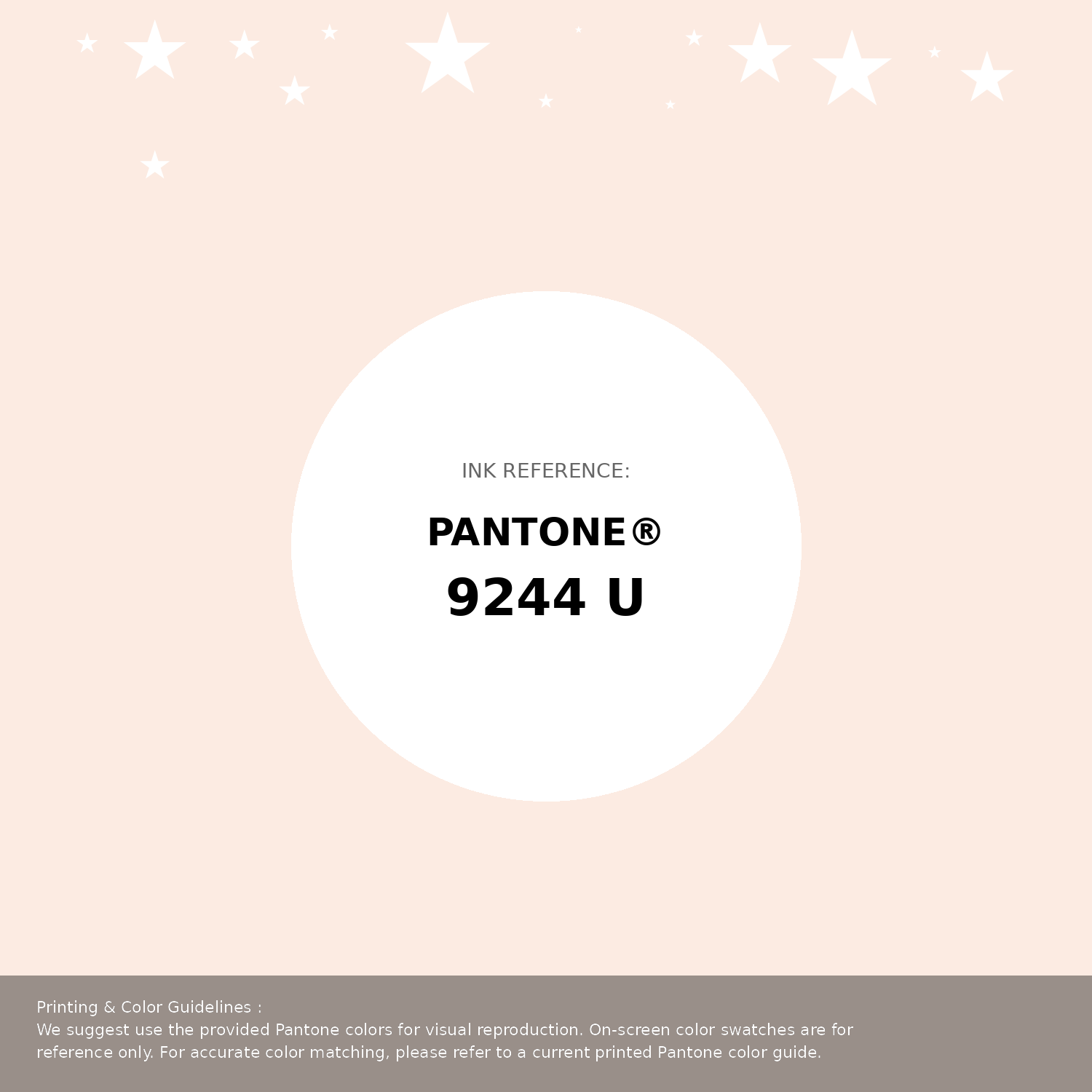 Beautiful Pantone swatch artwork featuring Pantone 9244 U Color | Hex color Code #fcebe2. Professional color swatch design perfect for designers and color enthusiasts. #pantone #colorswatch #designresource #fcebe2